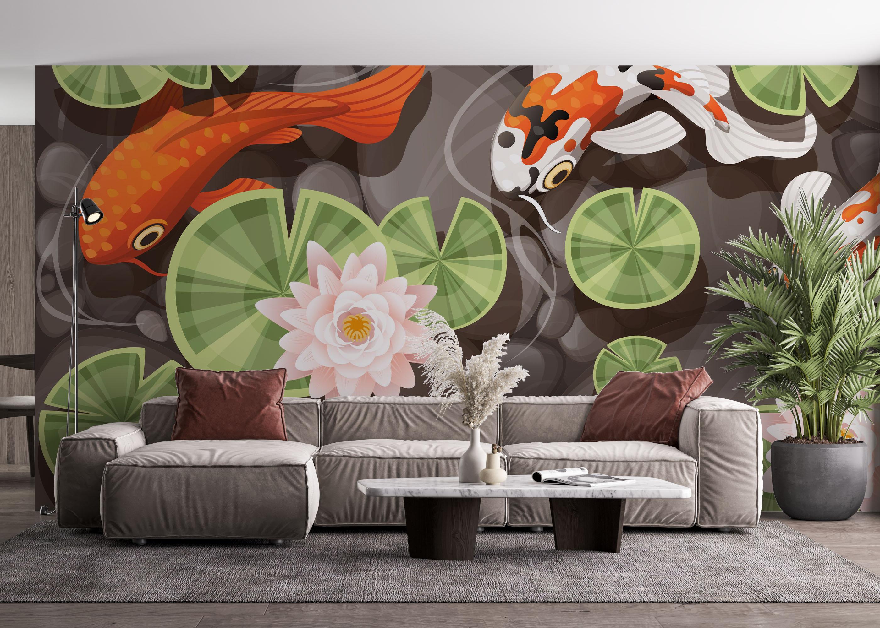 Fototapete Big Eye Koi mockup 4