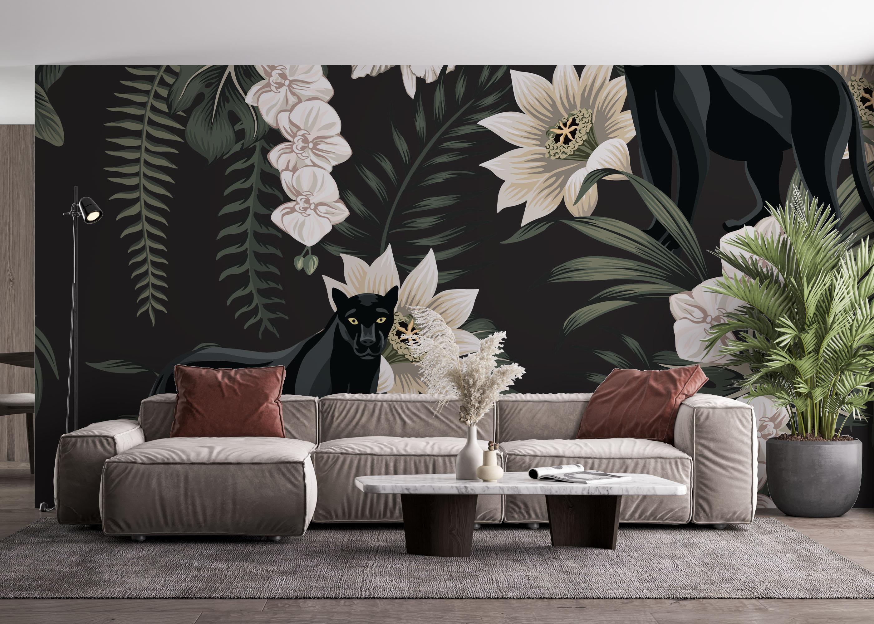 Fototapete Black Panther Art mockup 4