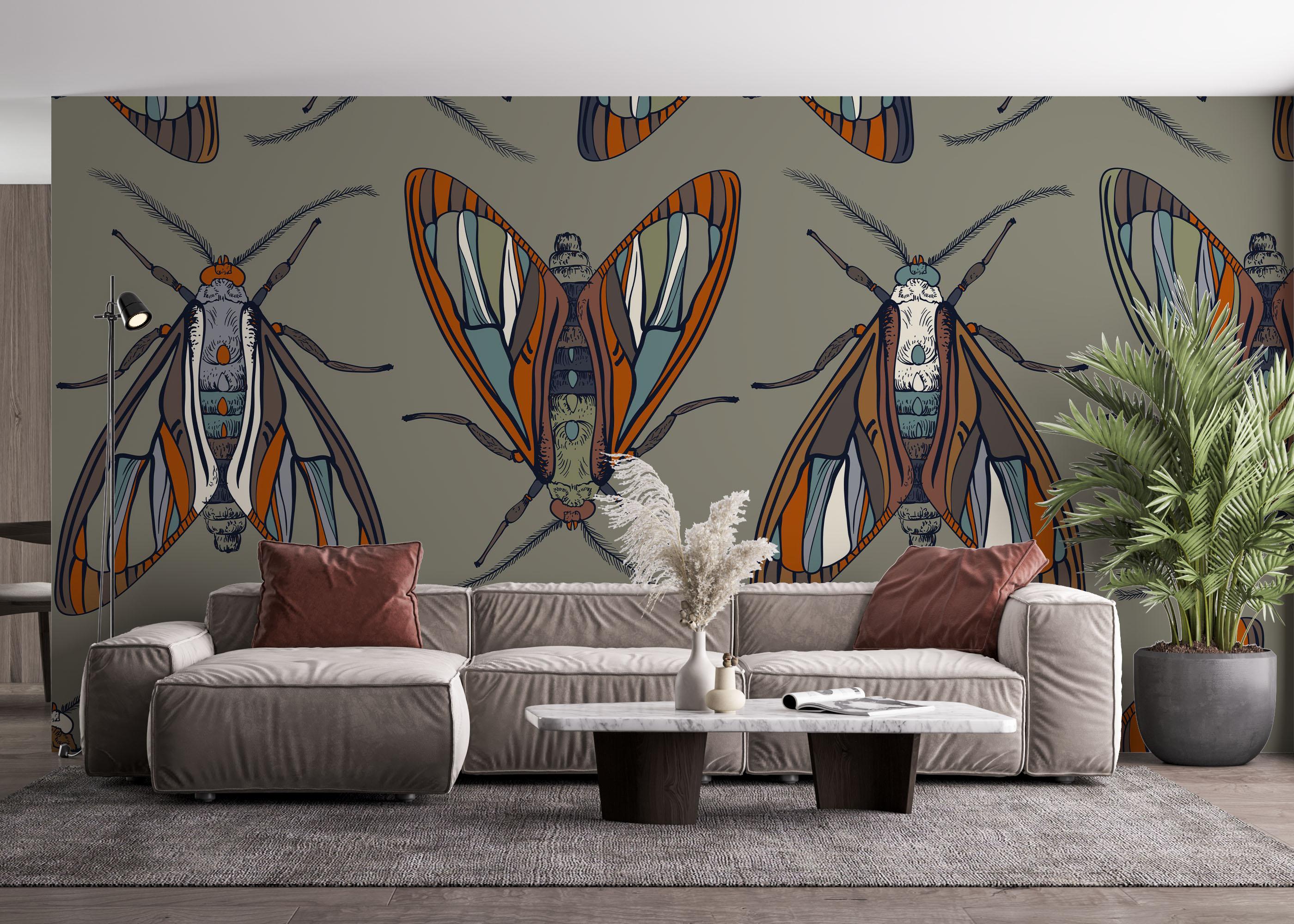 Fototapete Brown Insect mockup 4