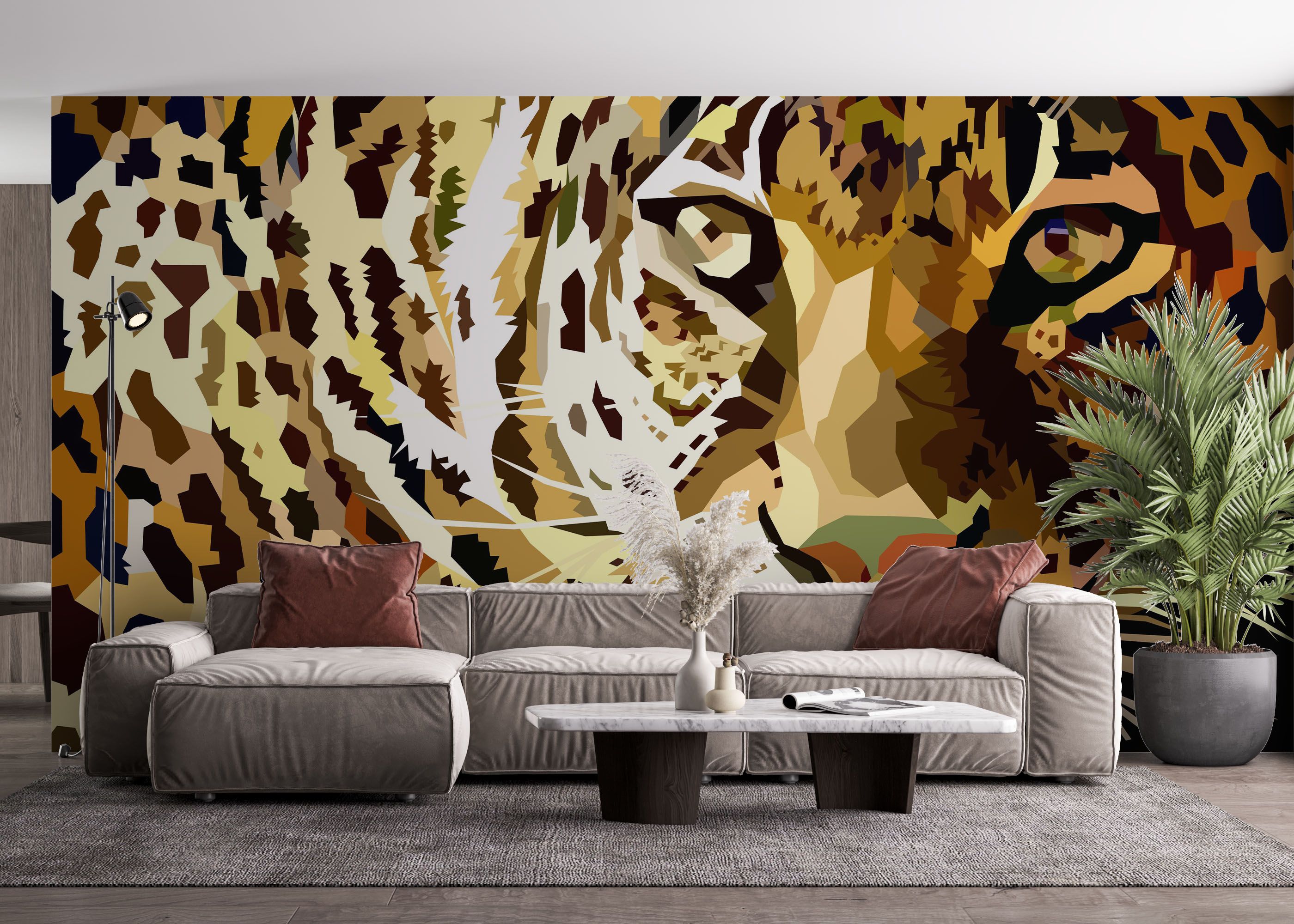 Colorful Ceetah Head mockup 4