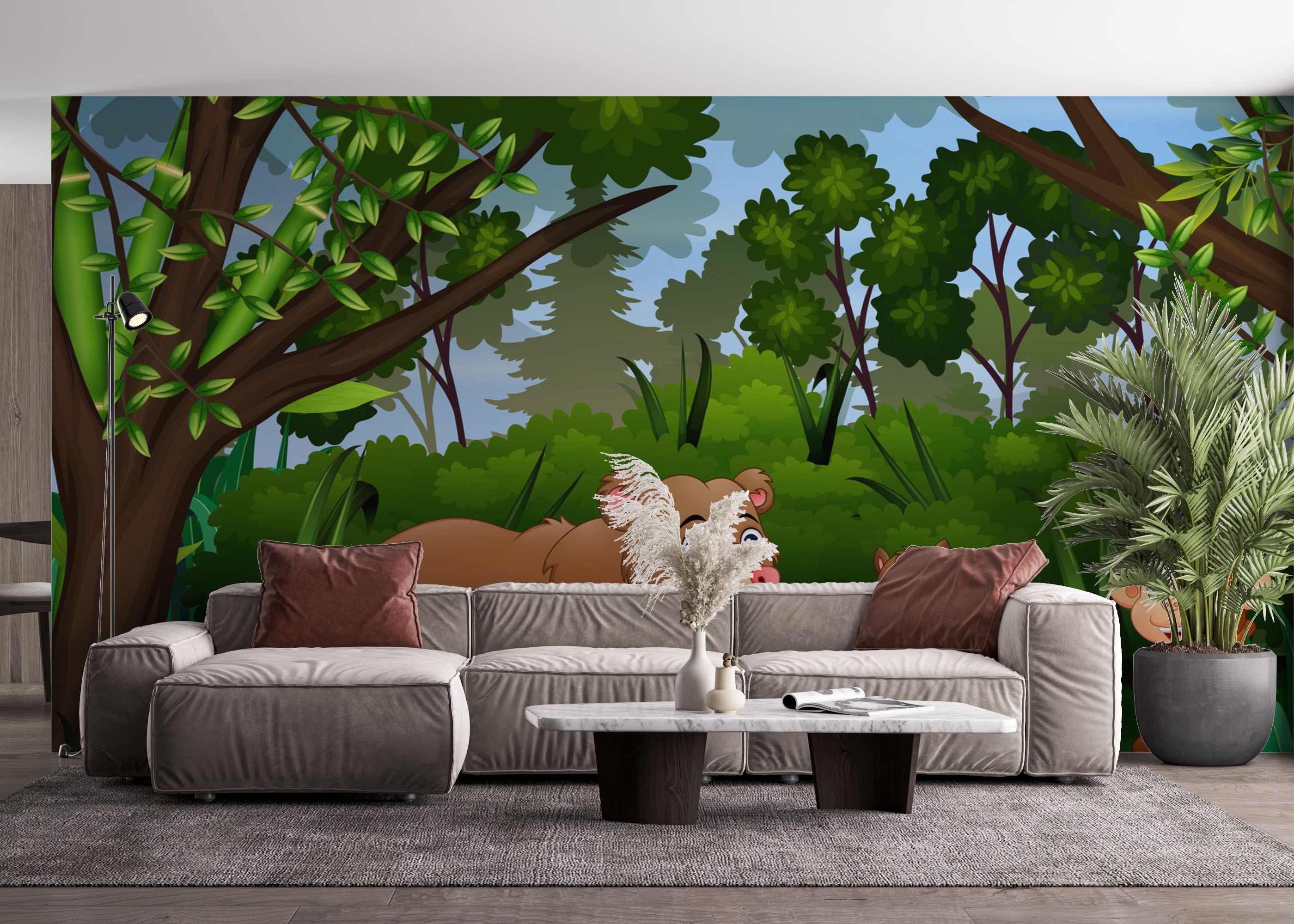 Cute Bear Cartoon mockup 4