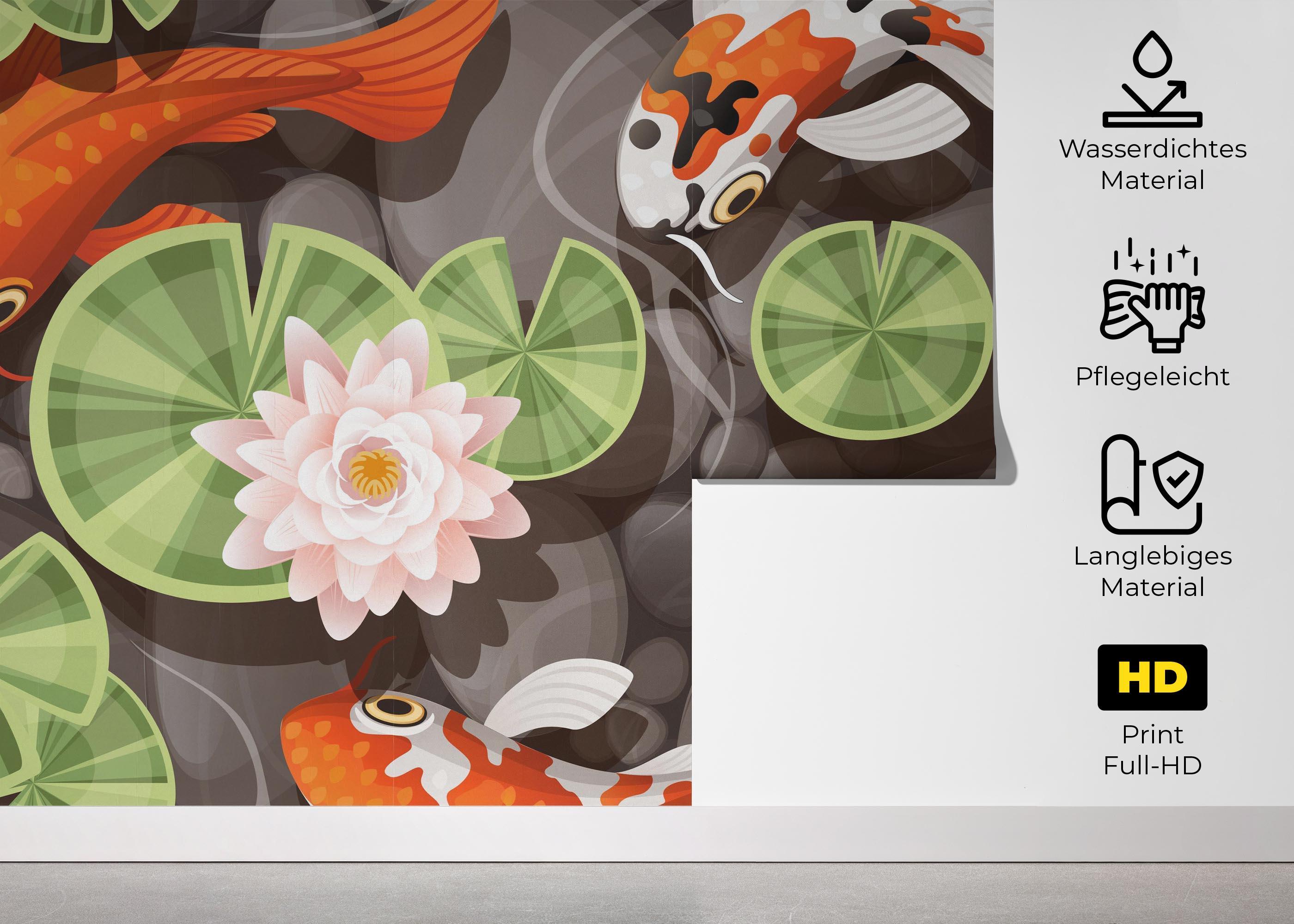 Fototapete Big Eye Koi mockup 5