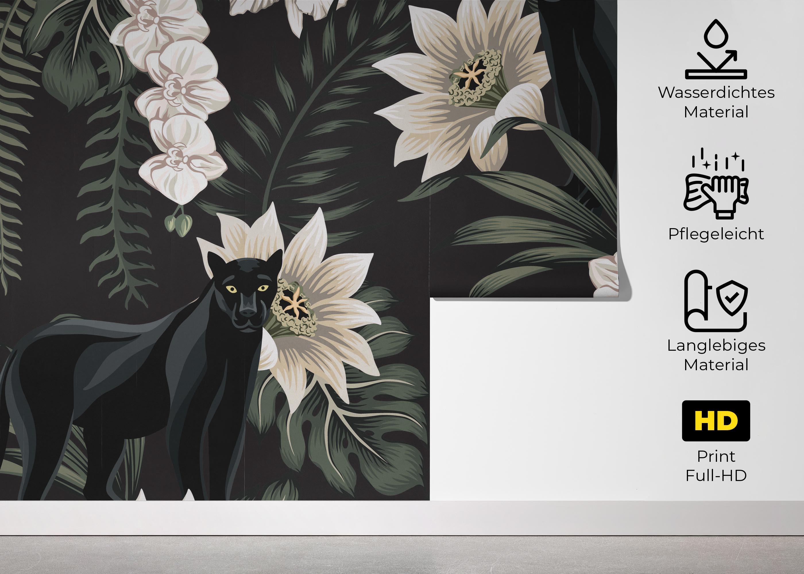 Fototapete Black Panther Art mockup 5