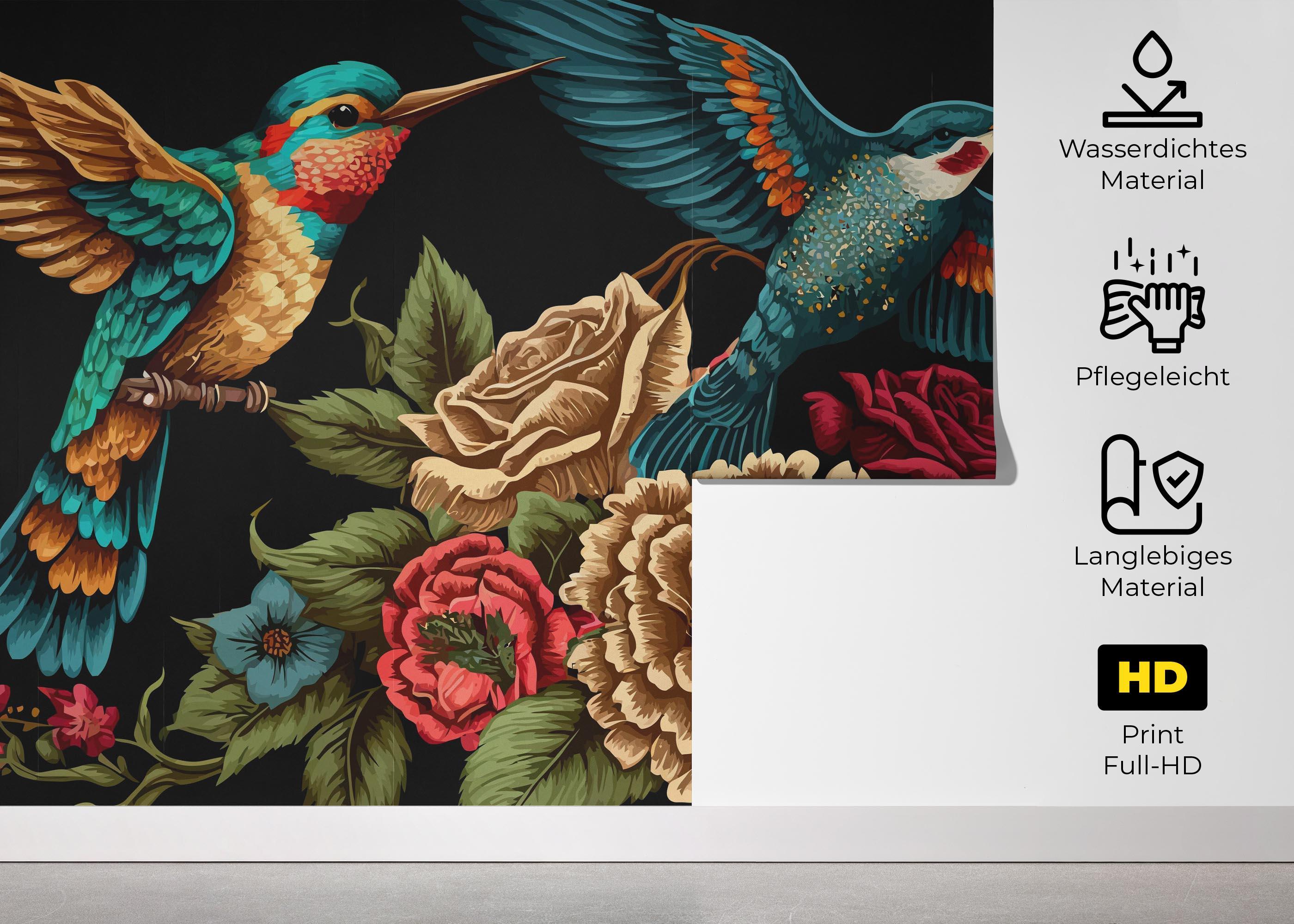 Fototapete Blue Bird Art mockup 5
