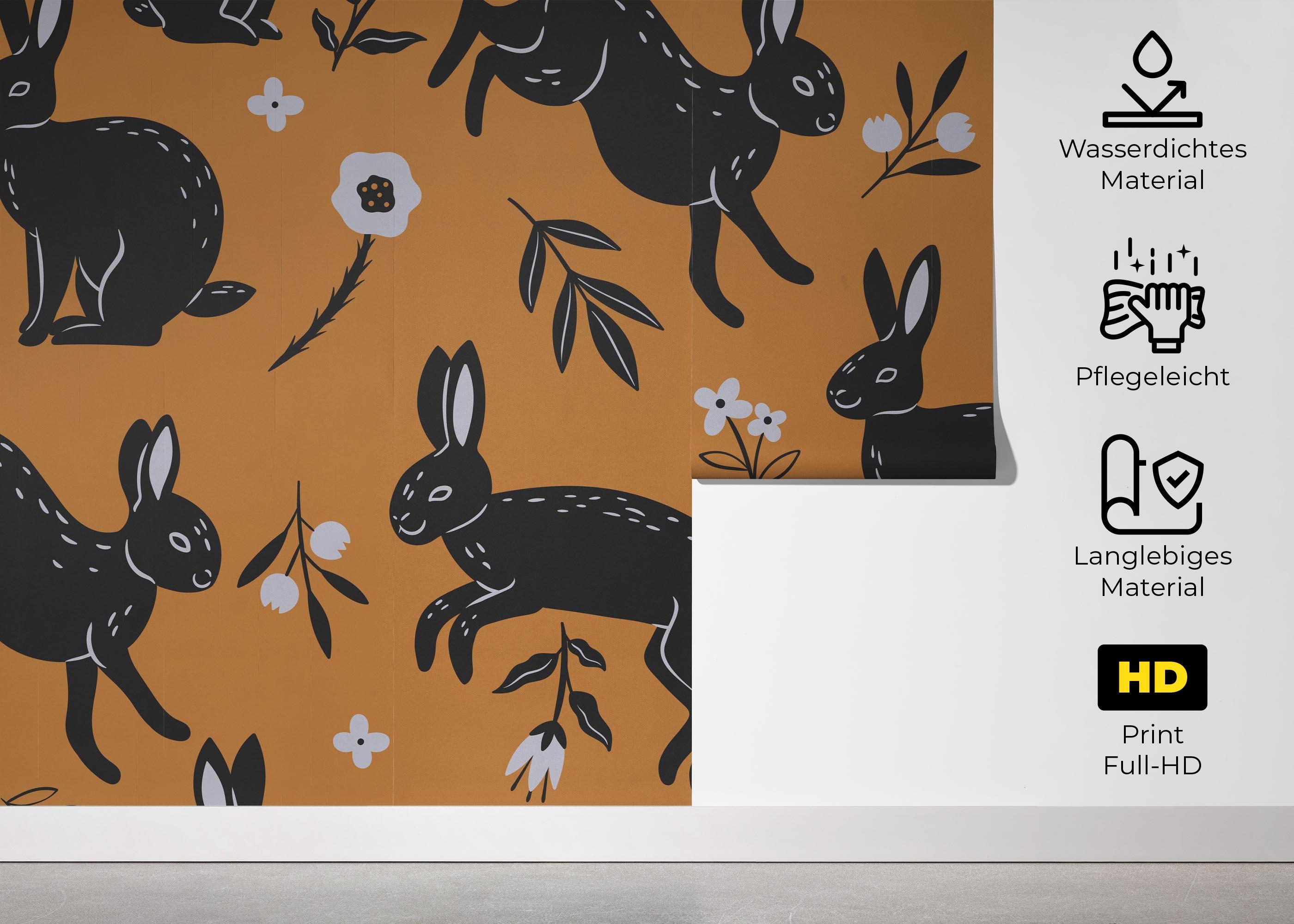 Fototapete Bunny Pattern Art mockup 5