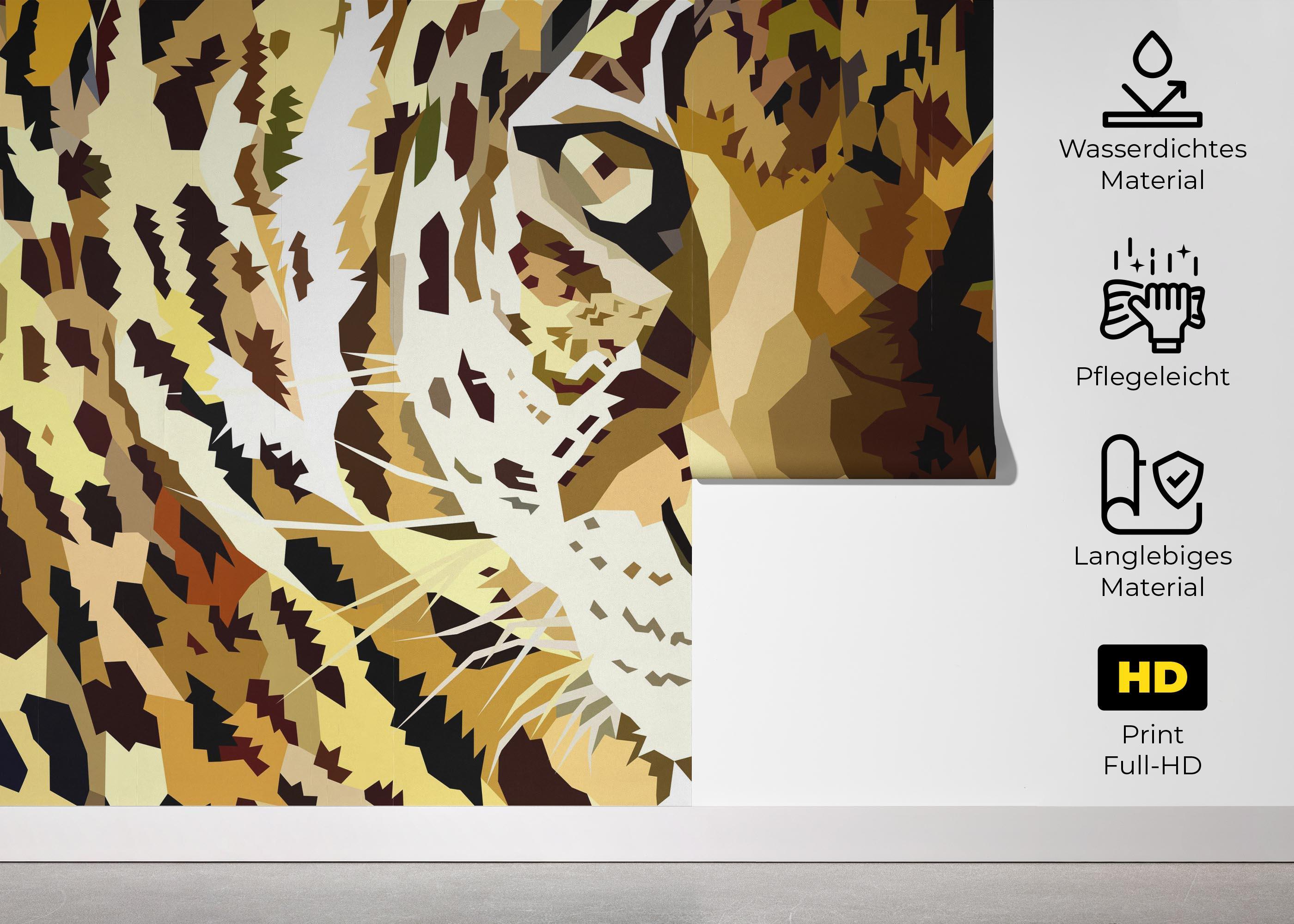 Fototapete Colorful Ceetah Head mockup 5