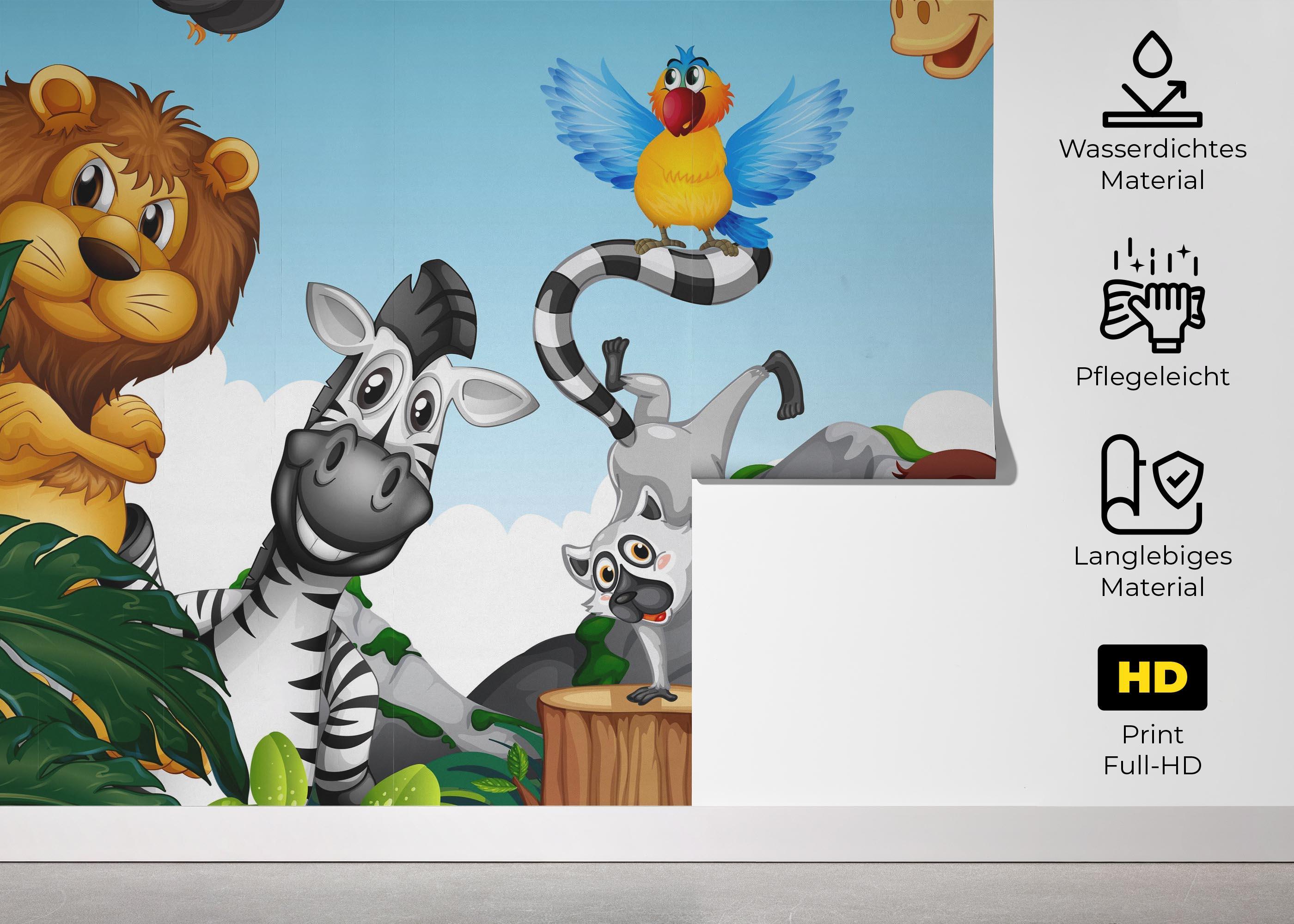 Fototapete Cool Friendly Animals mockup 5