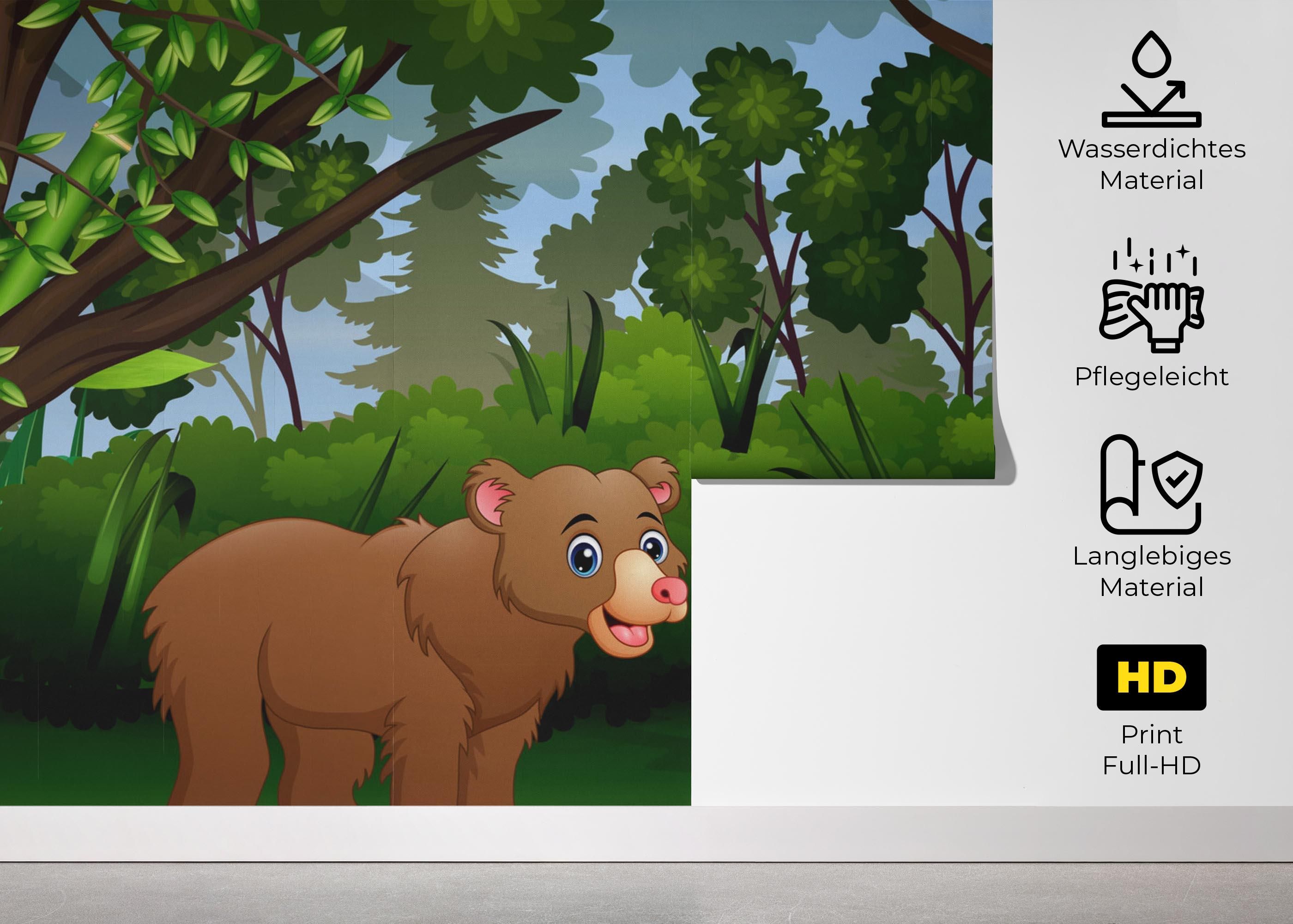 Cute Bear Cartoon mockup 5
