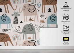 Cute Elephant Pattern mockup 5