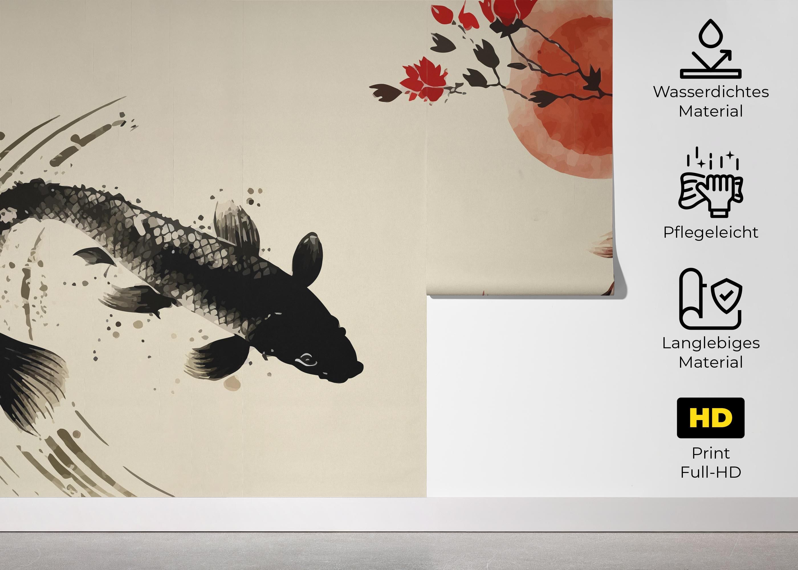 Red Black Koi mockup 5