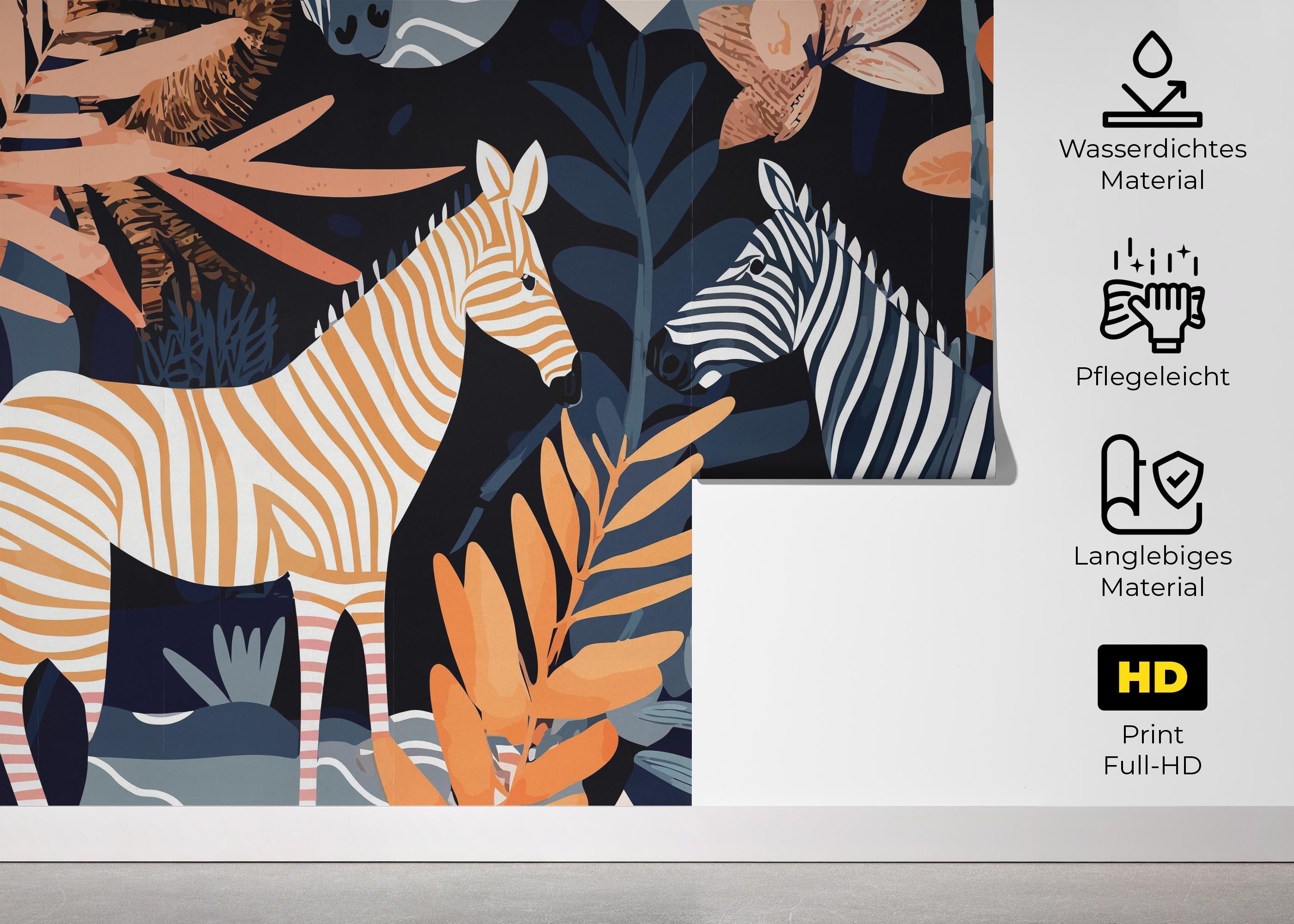 Fototapete Zebra Wall Art mockup 5