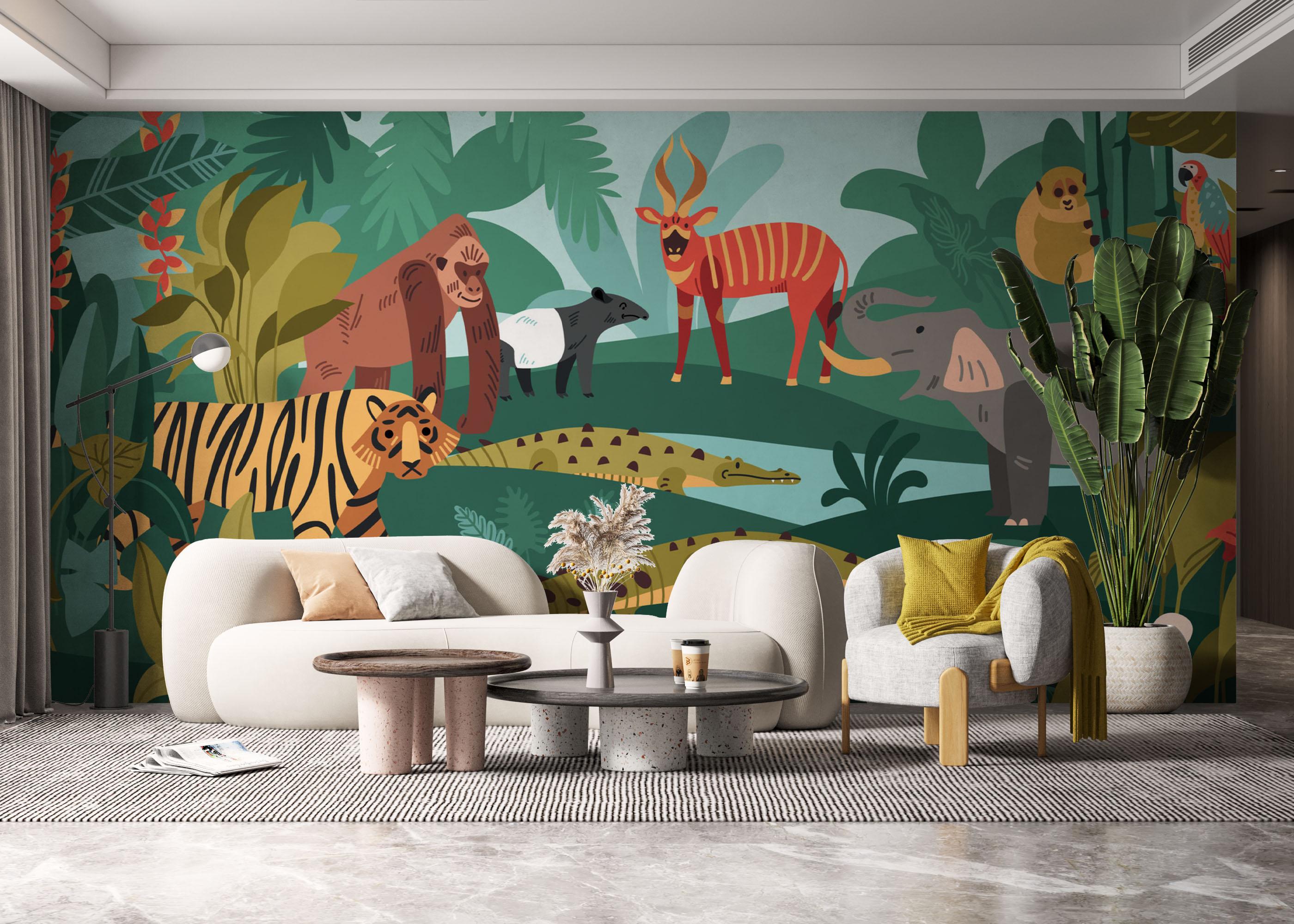 Fototapete Animal Composition mockup 6