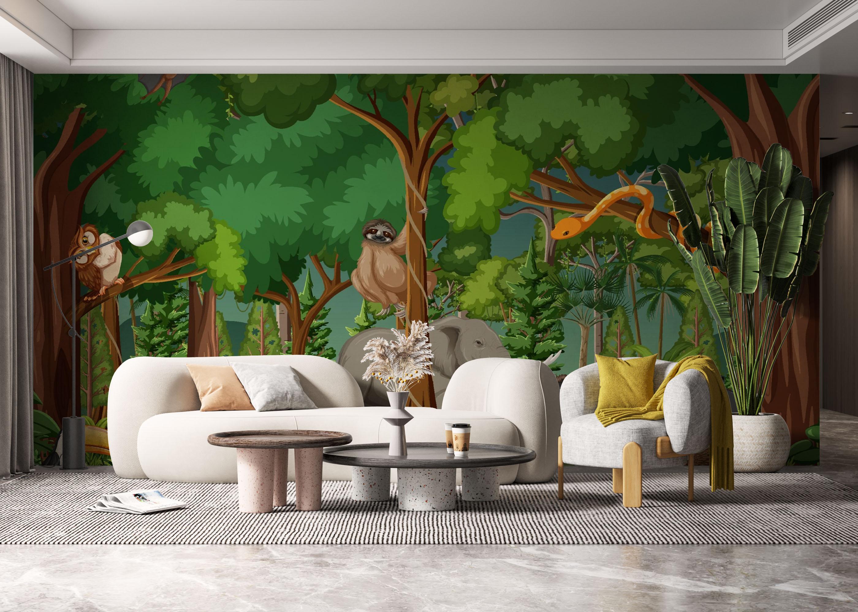 Fototapete Animal Forest Kids mockup 6