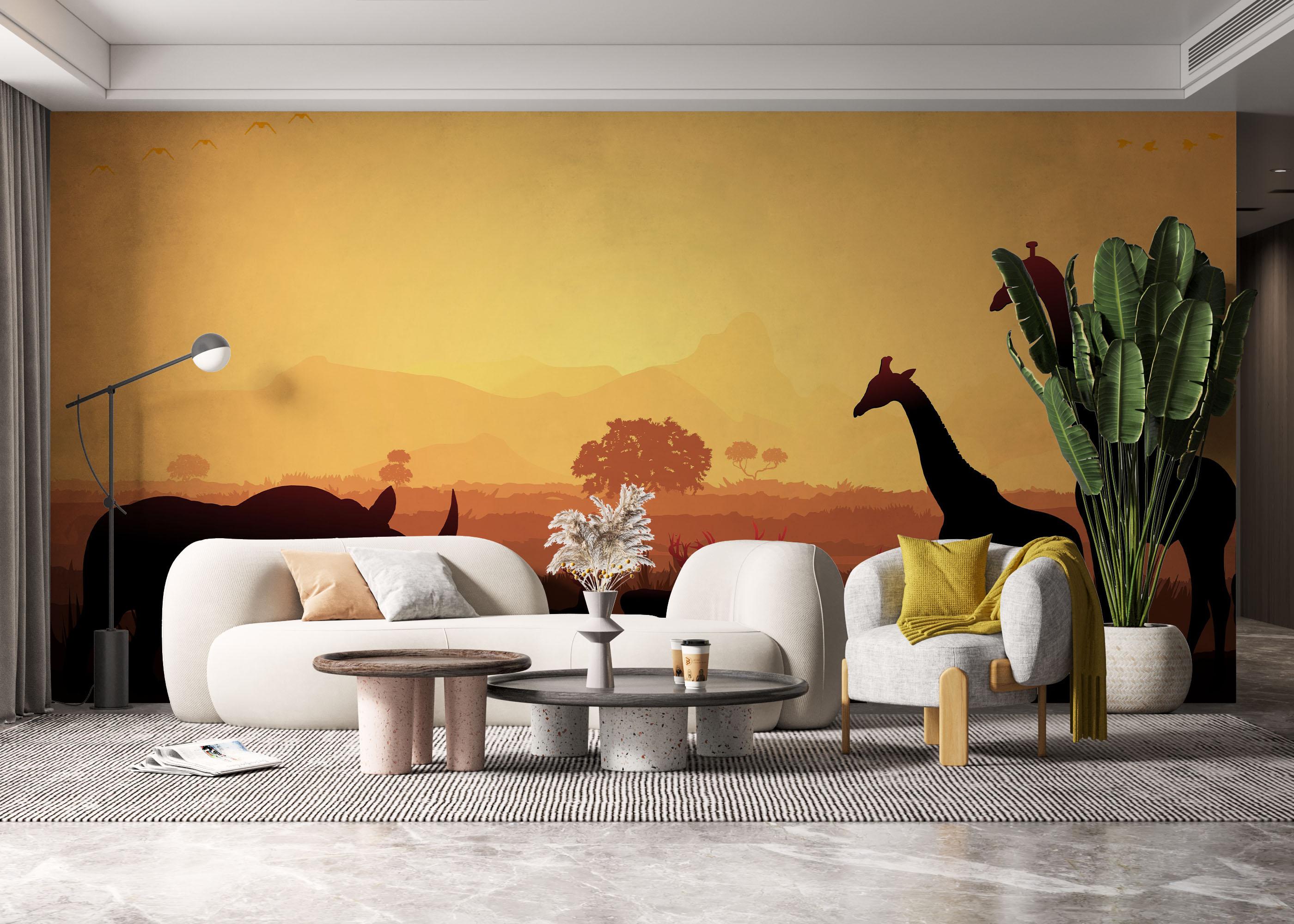 Fototapete Animal Sunset View mockup 6