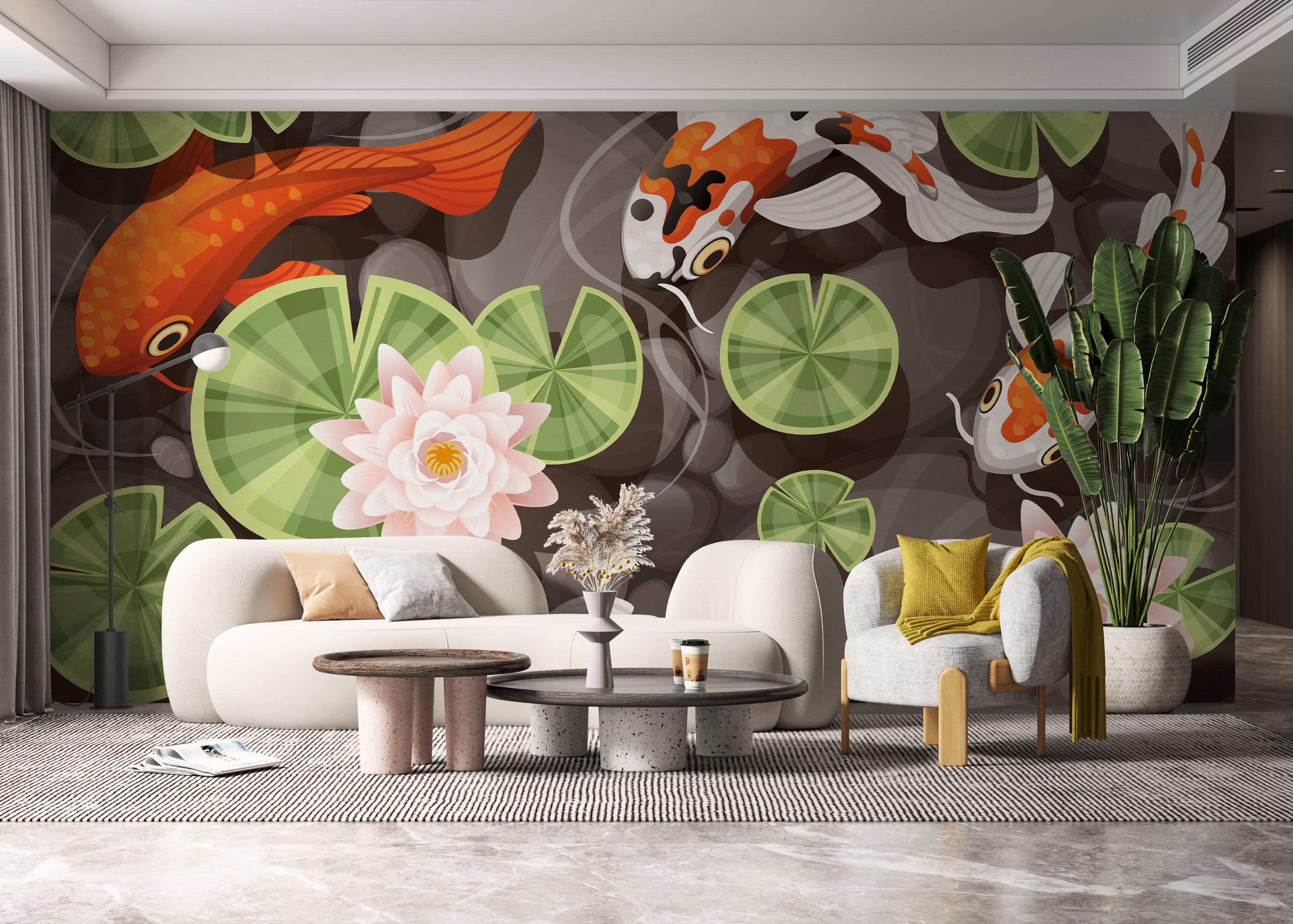 Fototapete Big Eye Koi mockup 6