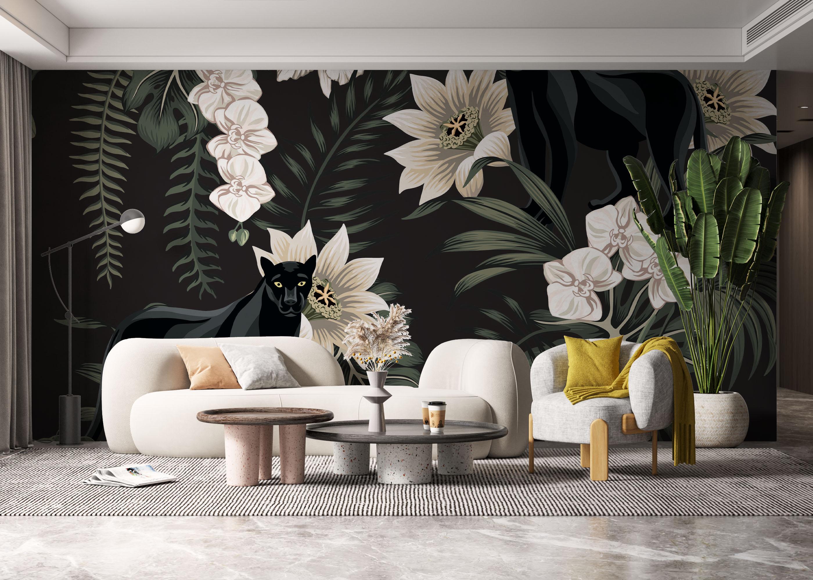 Fototapete Black Panther Art mockup 6