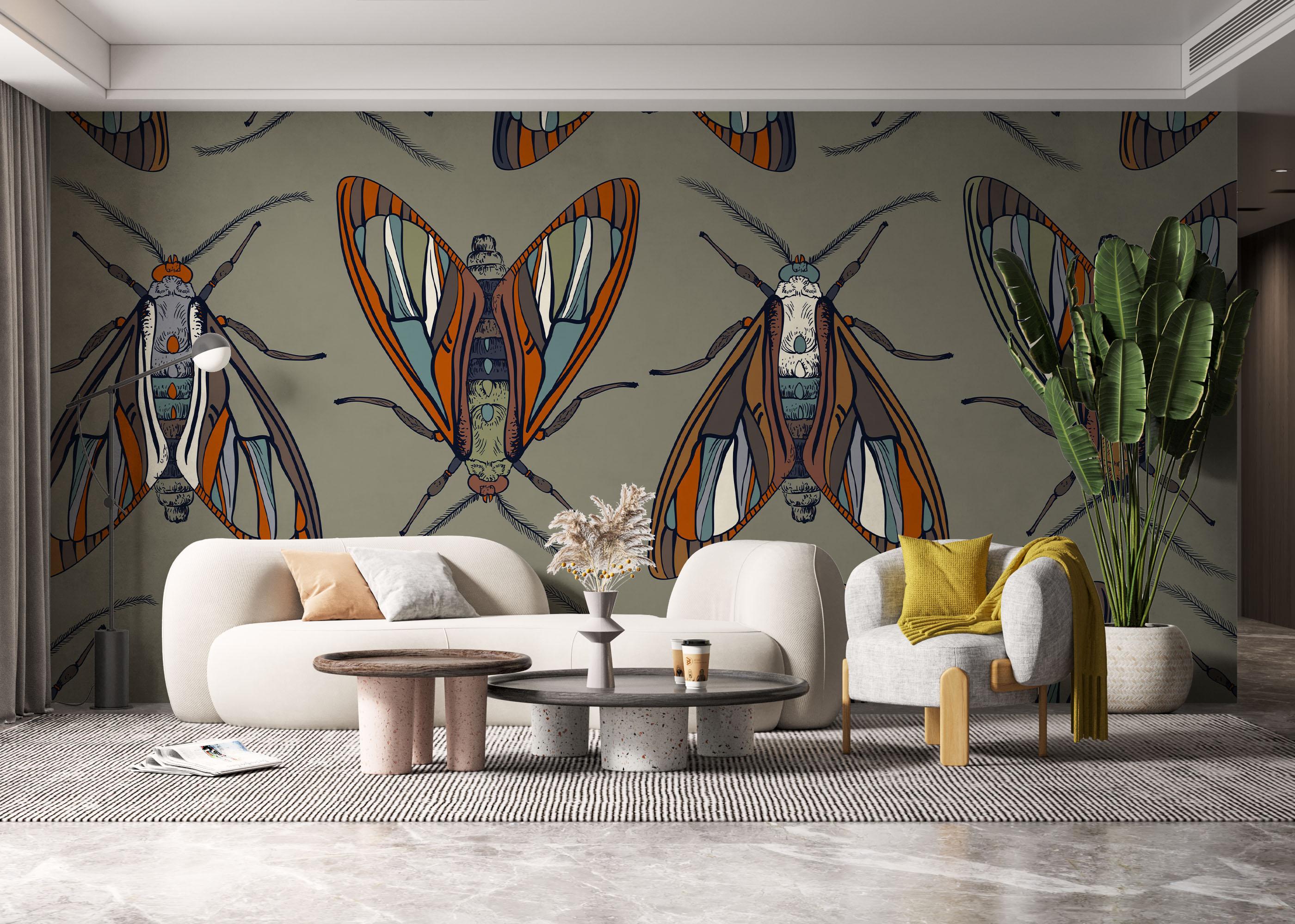 Fototapete Brown Insect mockup 6