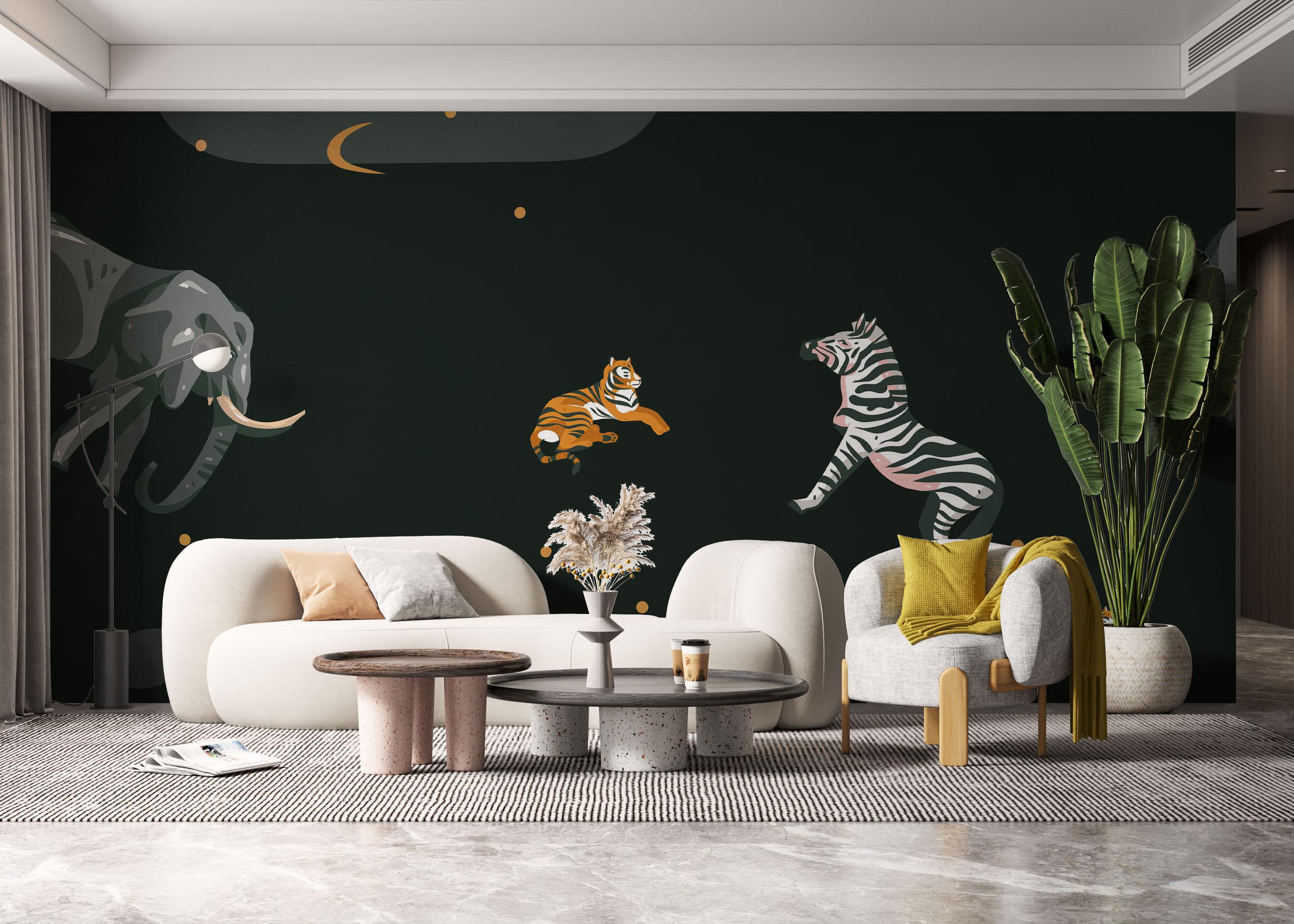 Fototapete Cartoon Animals mockup 6