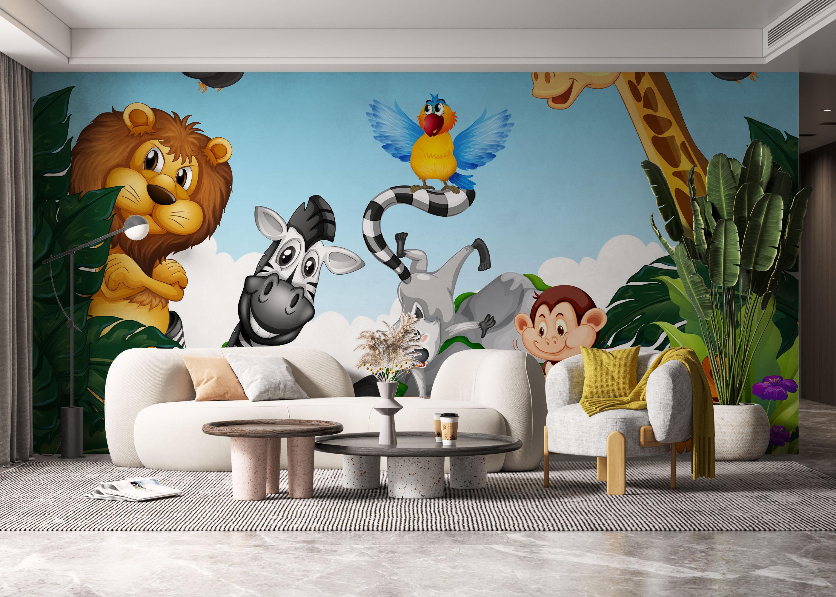 Fototapete Cool Friendly Animals mockup 6