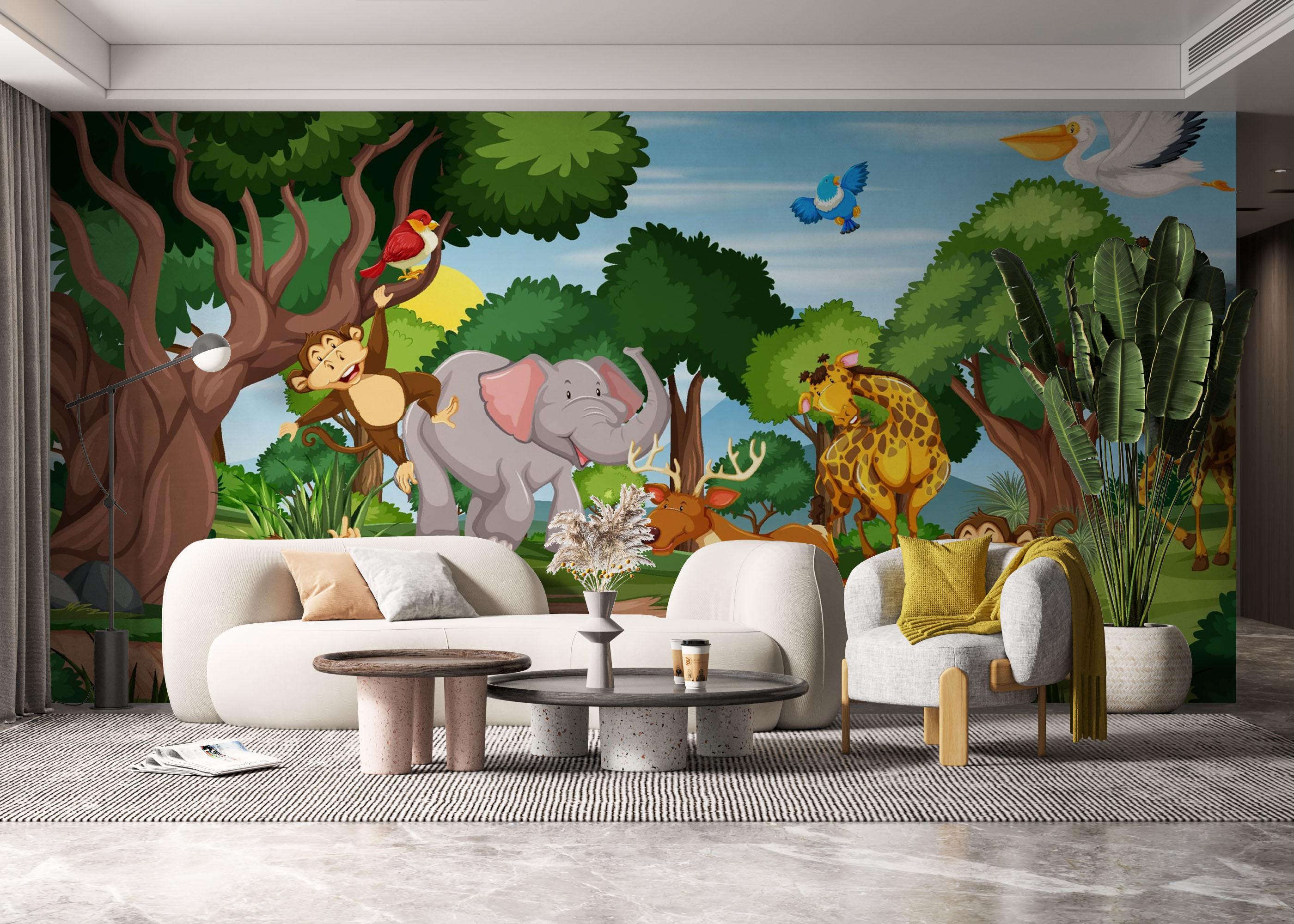 Fototapete Wild Animal Running mockup 6