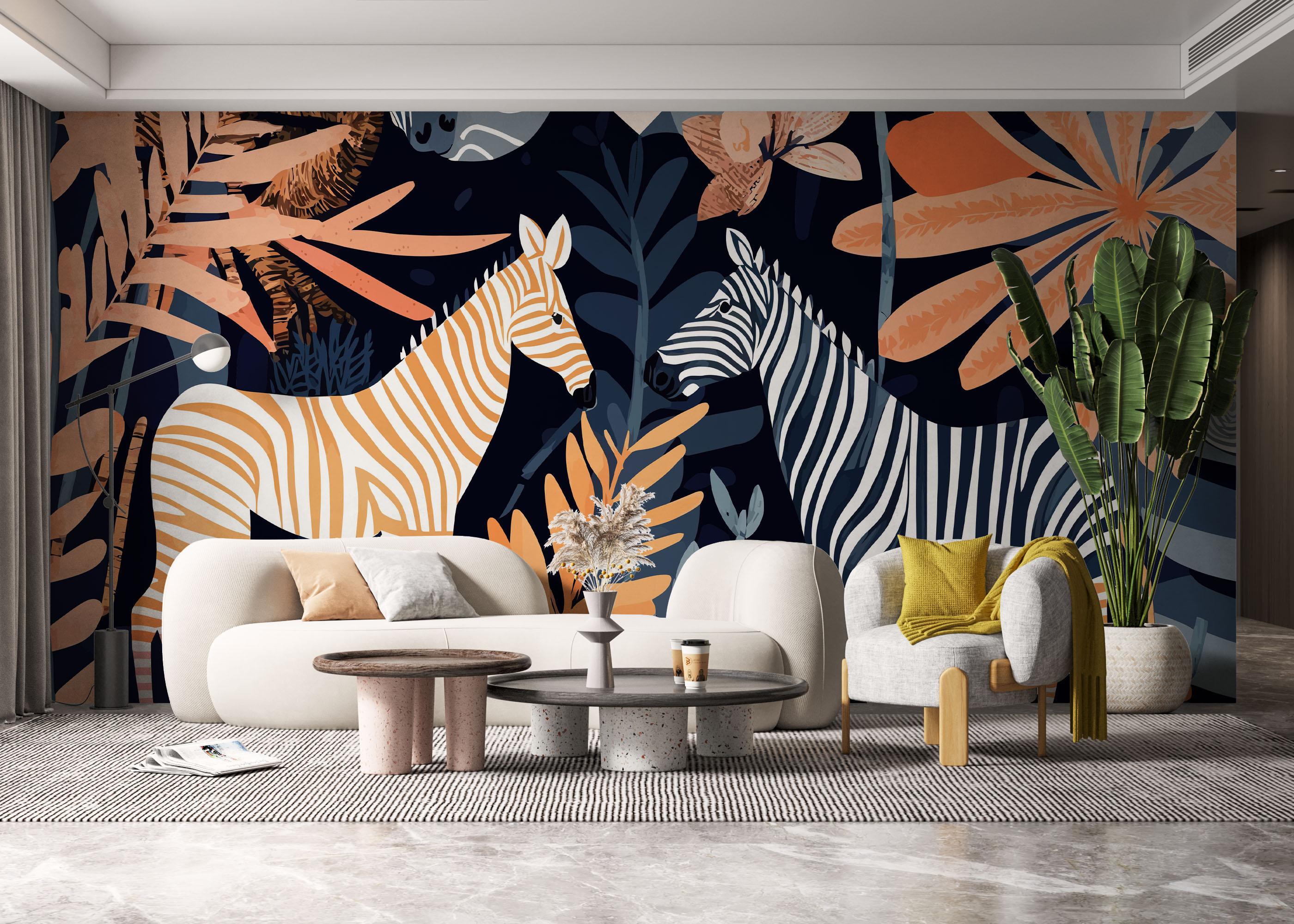 Fototapete Zebra Wall Art mockup 6