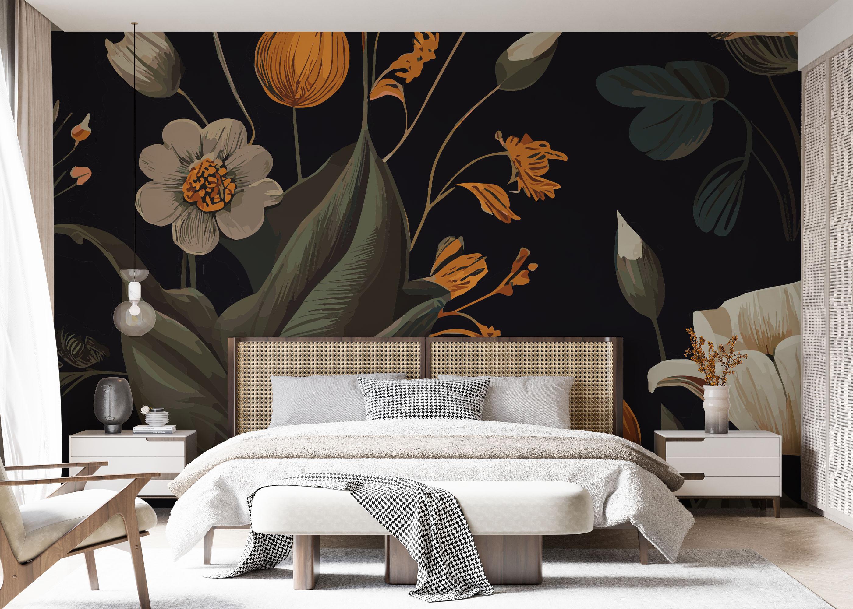 Fototapete Cream Tulip Art mockup 7