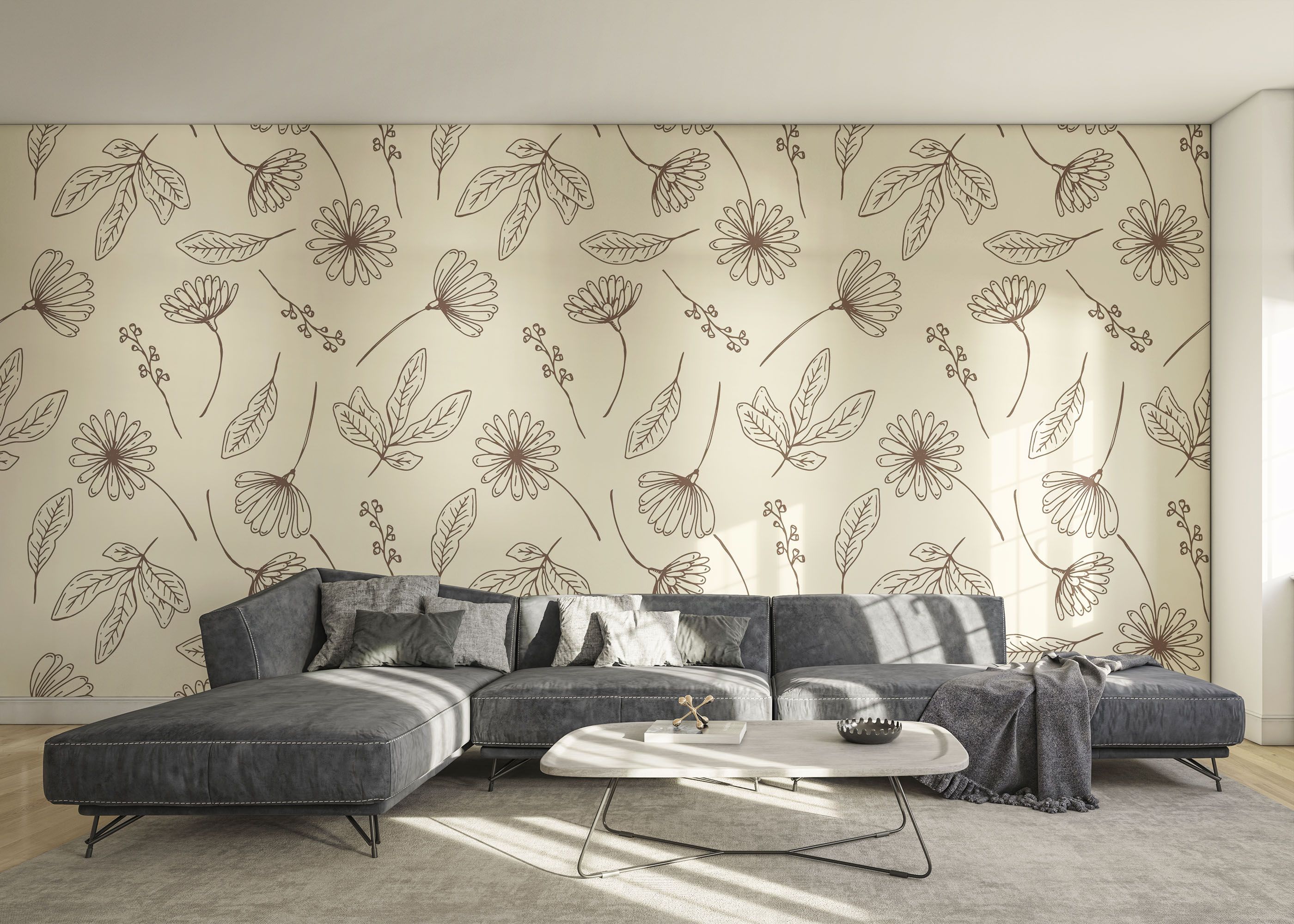 Brown Line Flower mockup 0