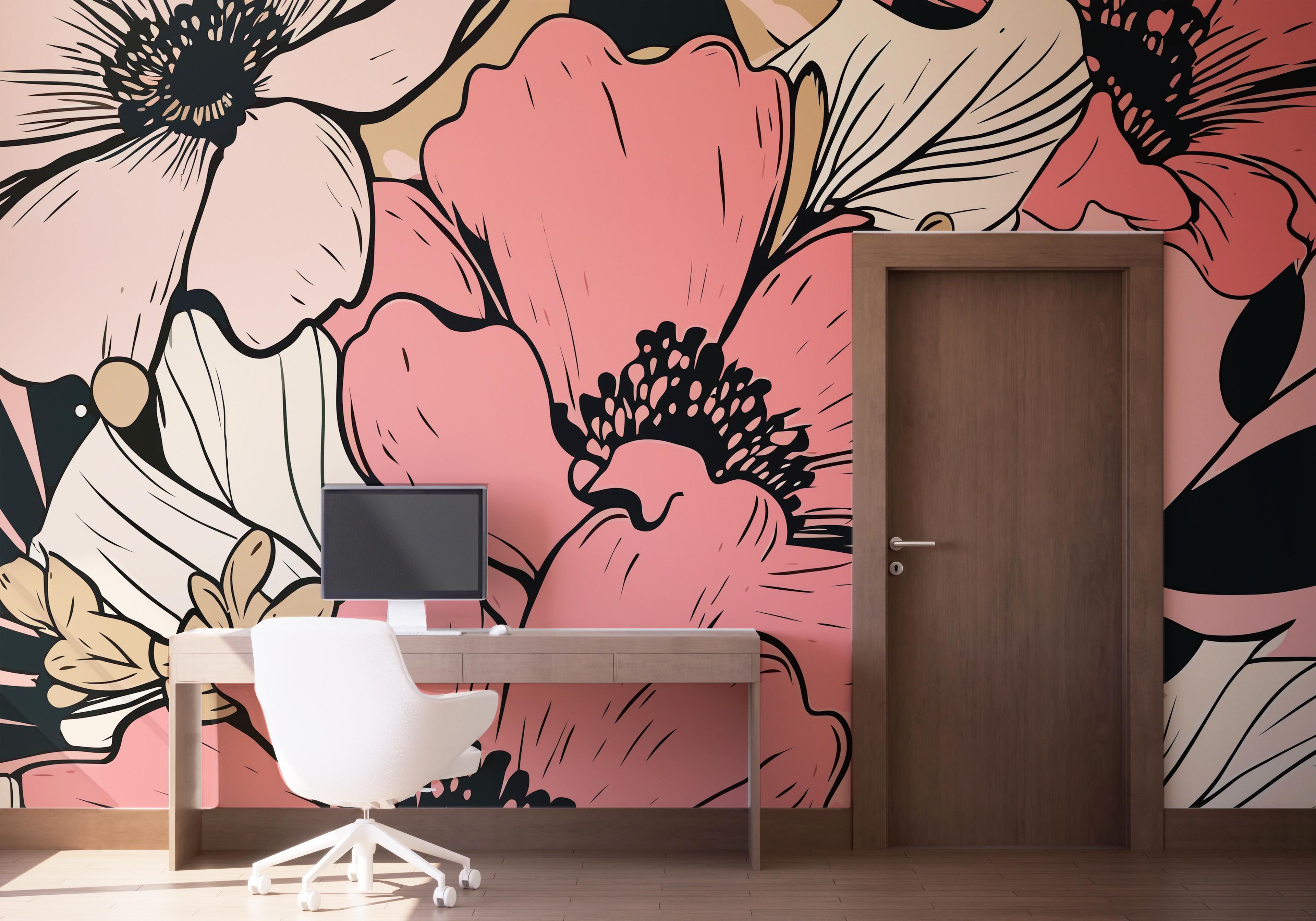 Close Pink Flower mockup 1