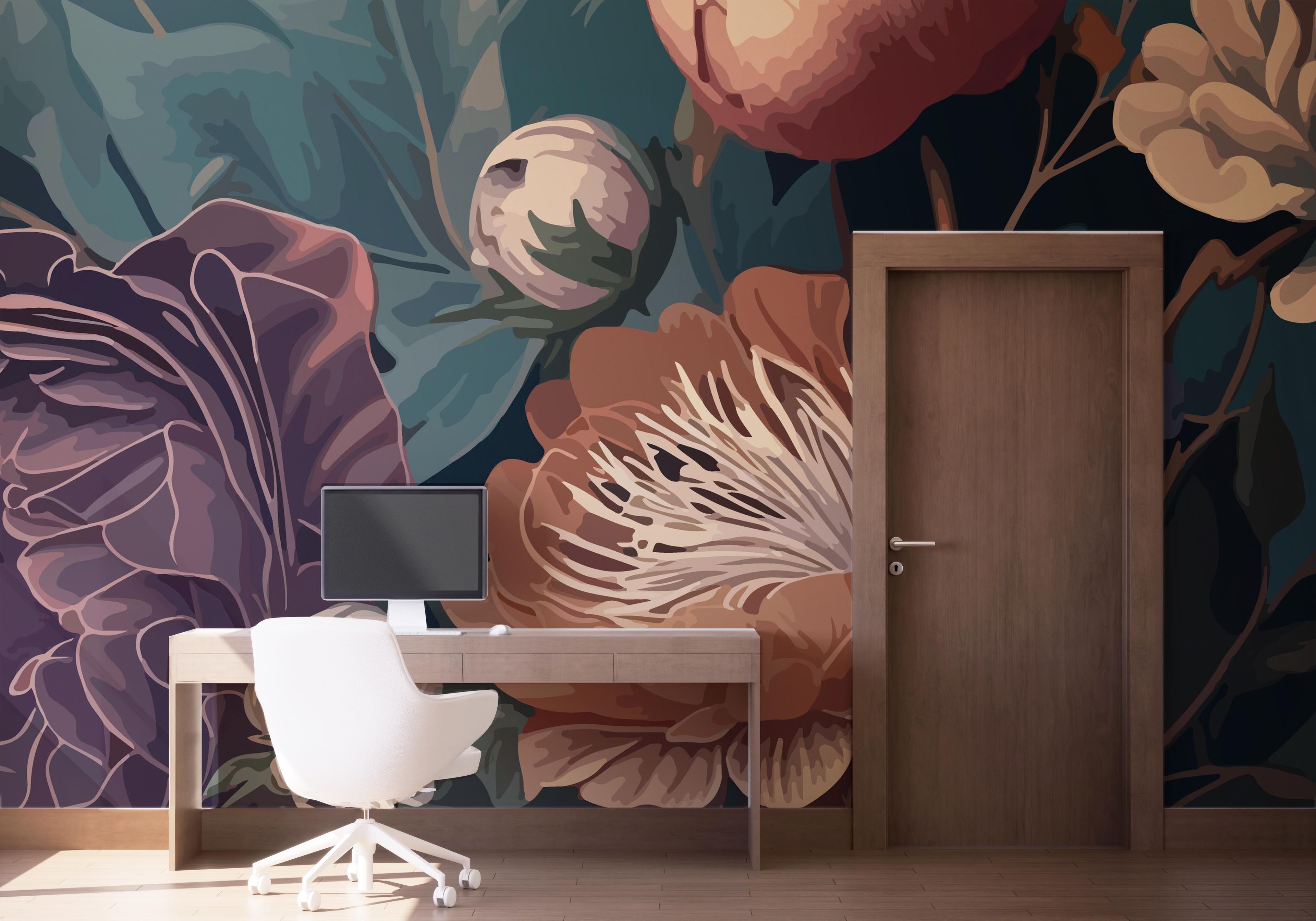 Dark Orange Peony mockup 1