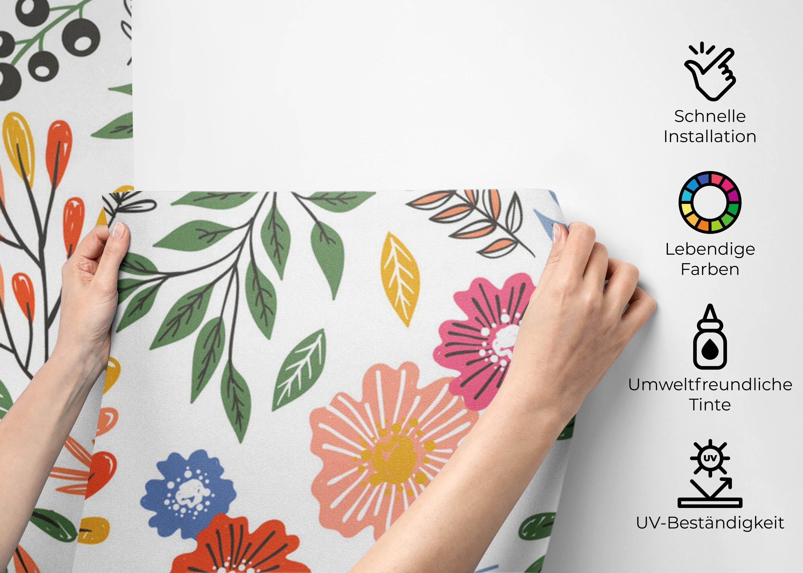 Colored Flower Pattern mockup 2