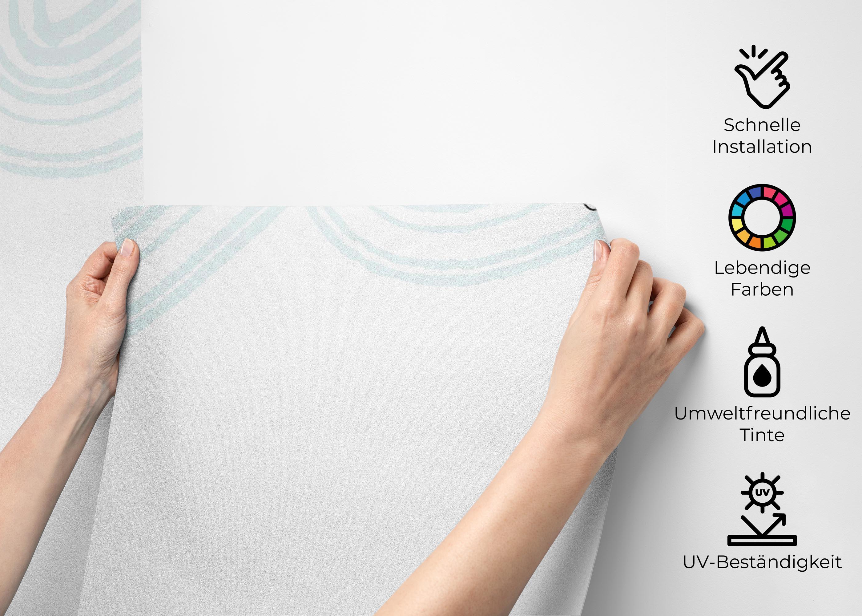 Fototapete Green Flower Wall mockup 2