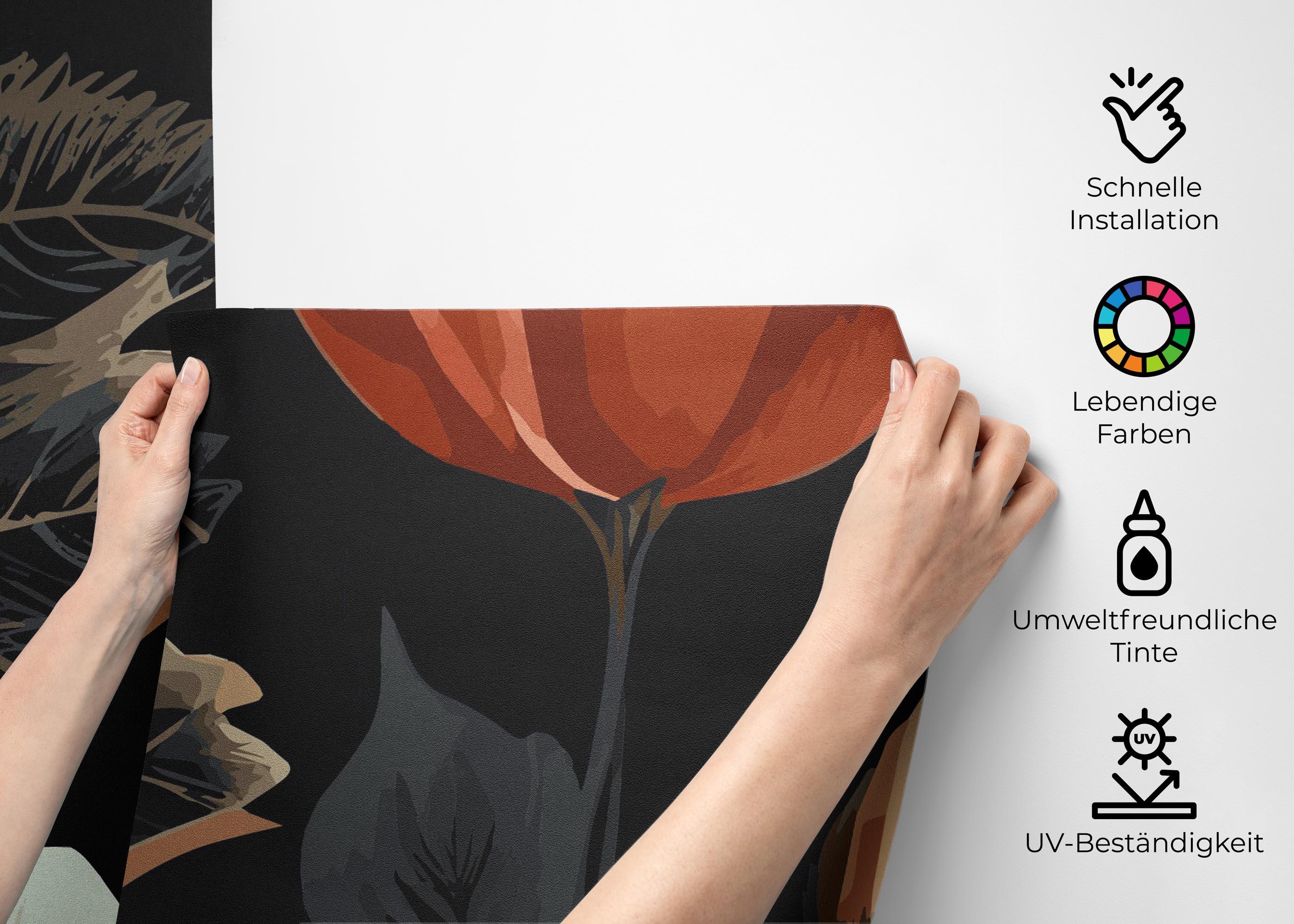 Fototapete Grey Leaf Tulip mockup 2