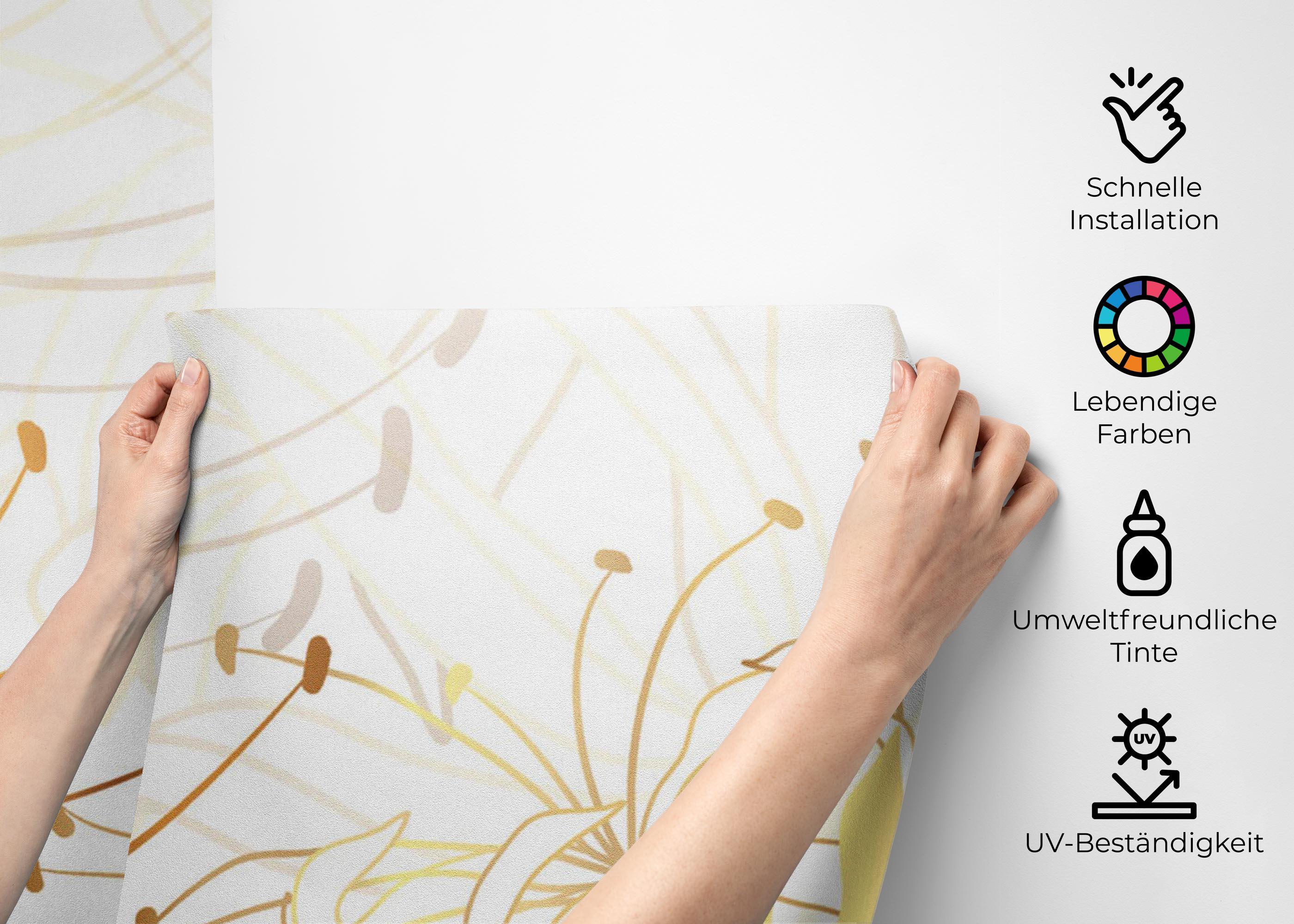 Fototapete Luxury Gold Floral mockup 2