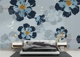 Dark Light Blue Flower mockup 3