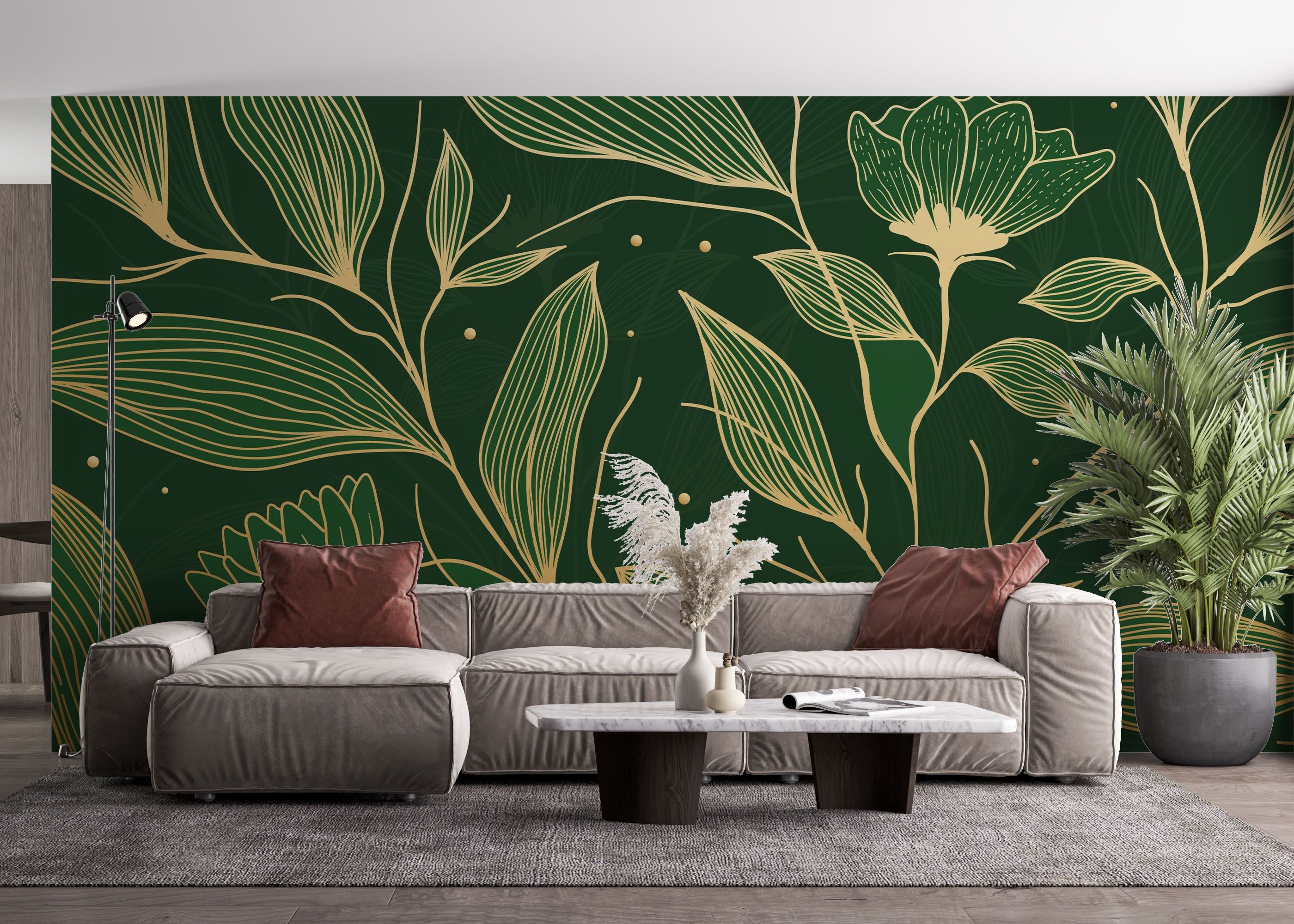 Cream Gold Green mockup 4