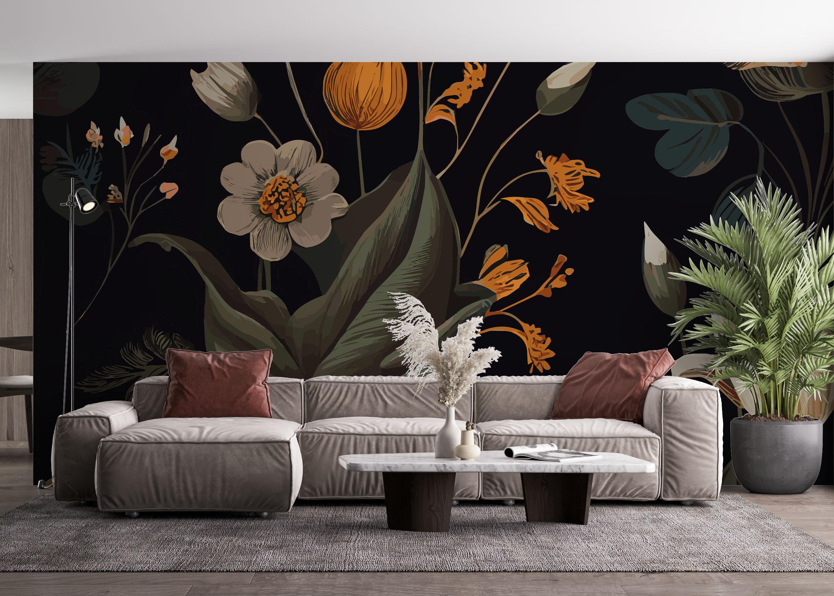 Fototapete Cream Tulip Art mockup 4