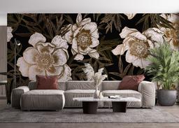 Gold Black Peonies mockup 4