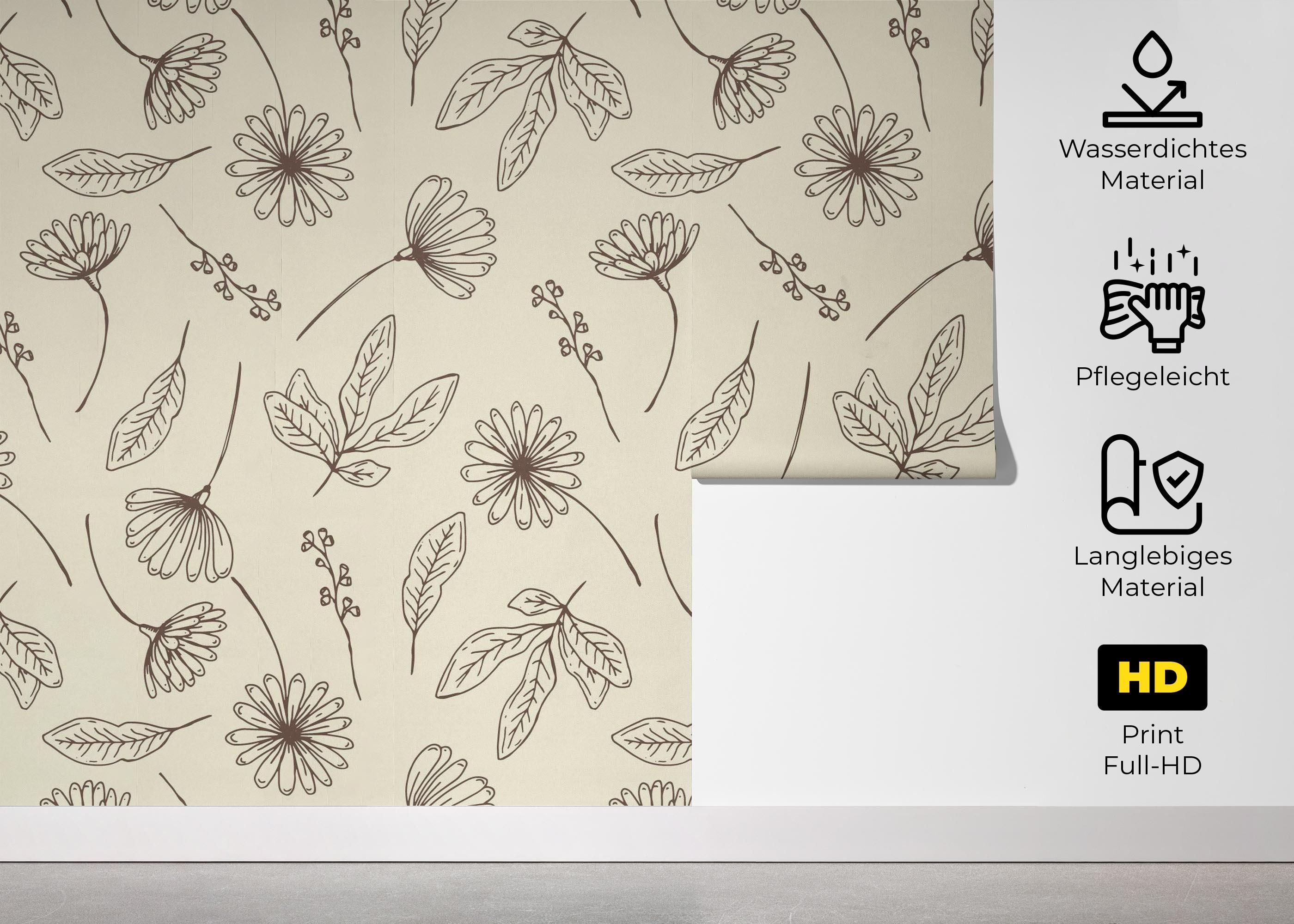 Brown Line Flower mockup 5