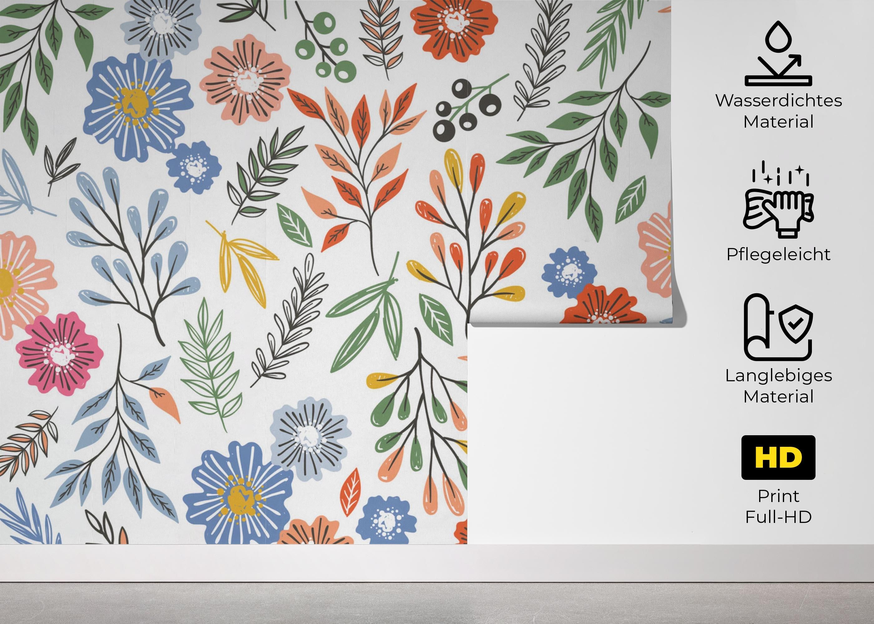 Colored Flower Pattern mockup 5