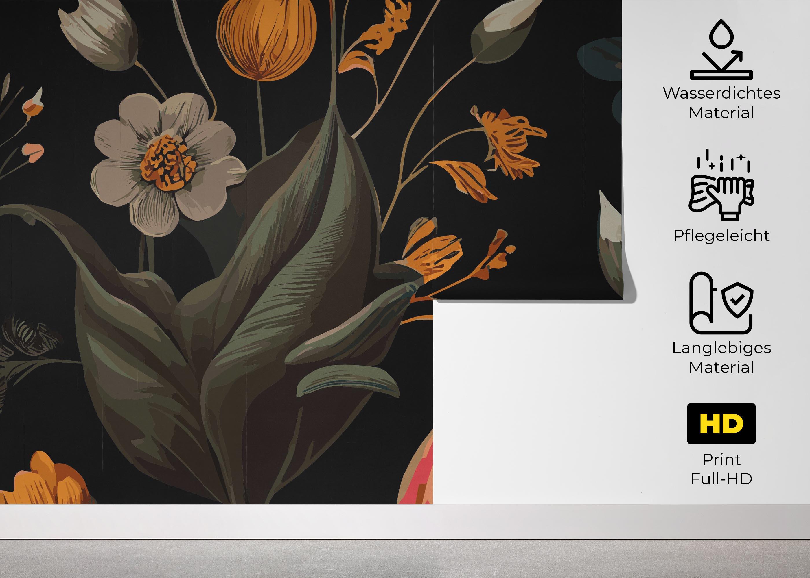 Fototapete Cream Tulip Art mockup 5