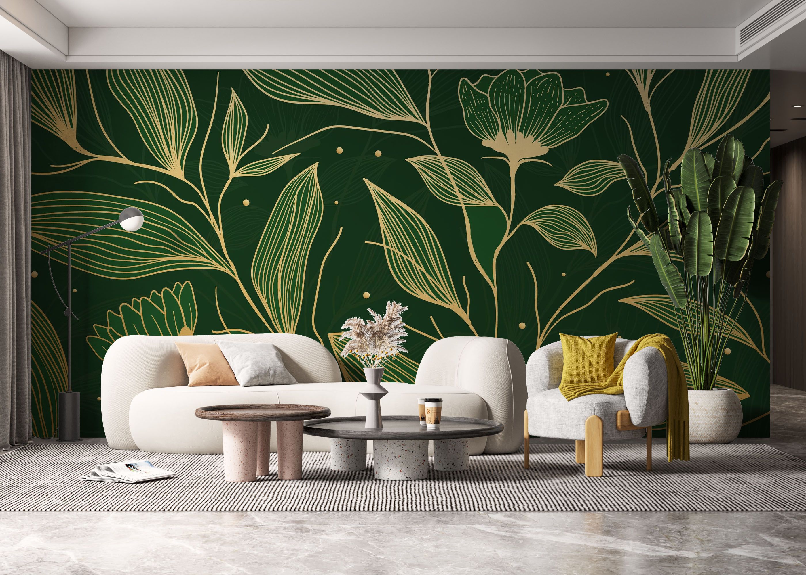 Cream Gold Green mockup 6