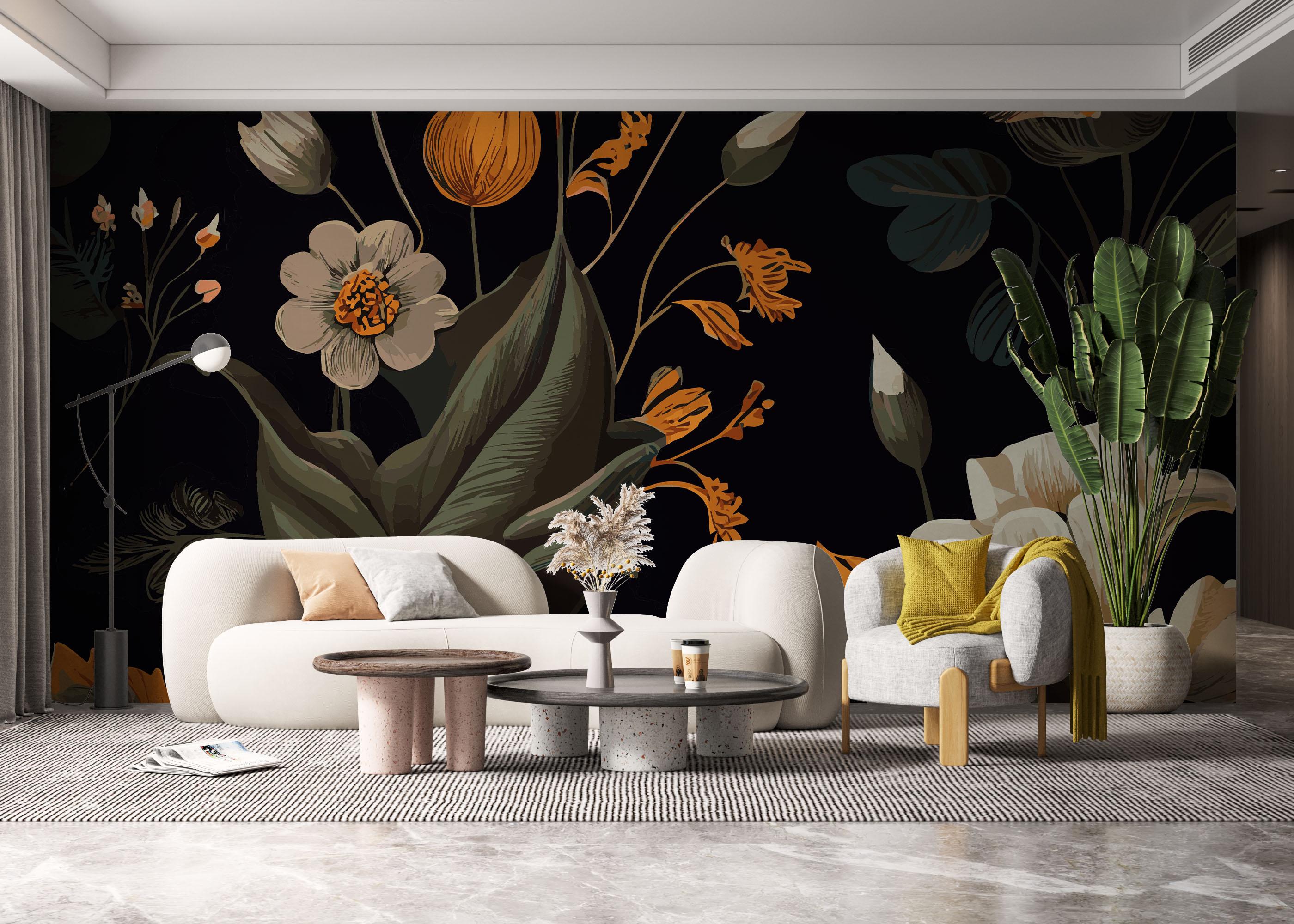 Fototapete Cream Tulip Art mockup 6