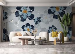 Dark Light Blue Flower mockup 6