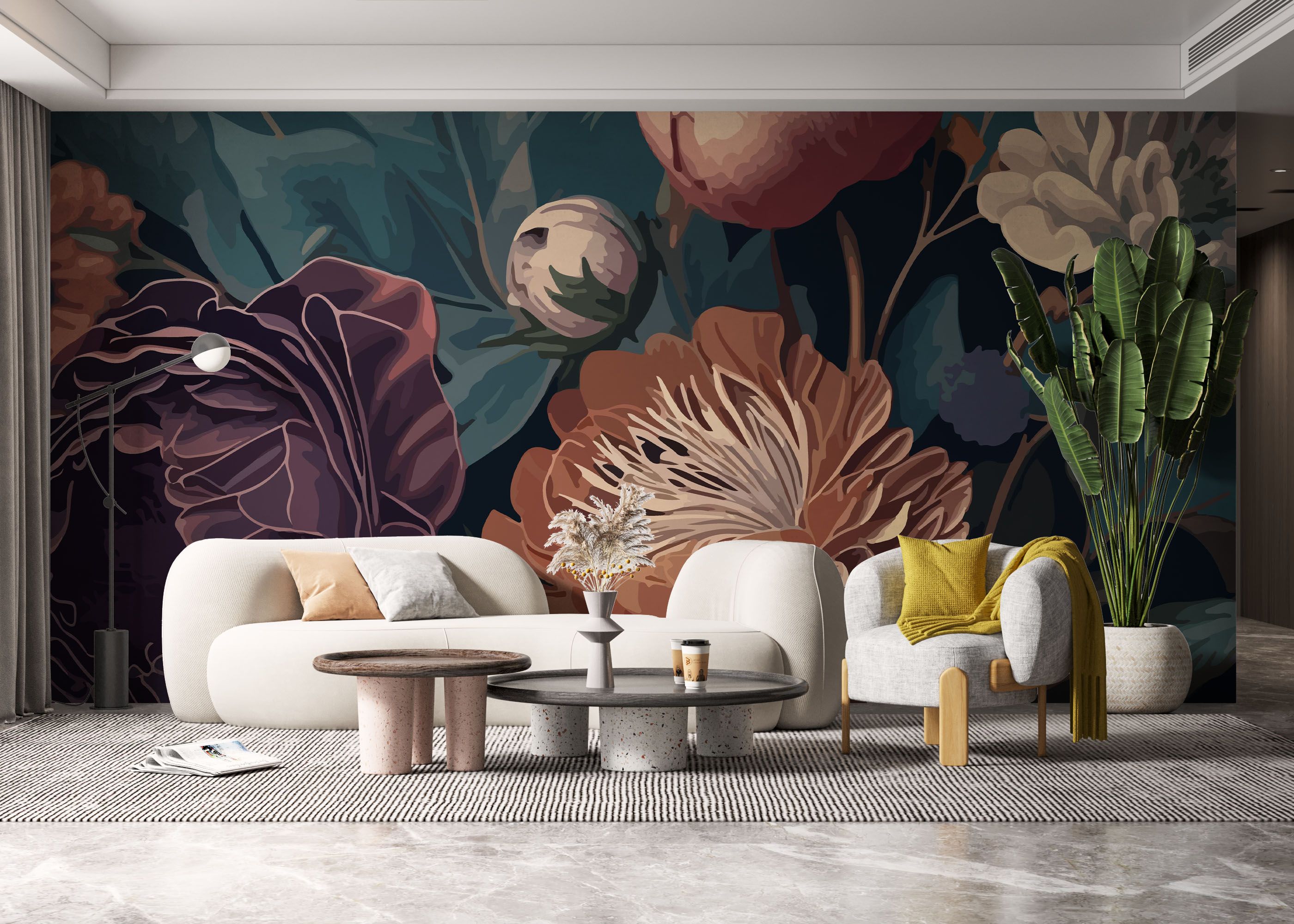 Dark Orange Peony mockup 6