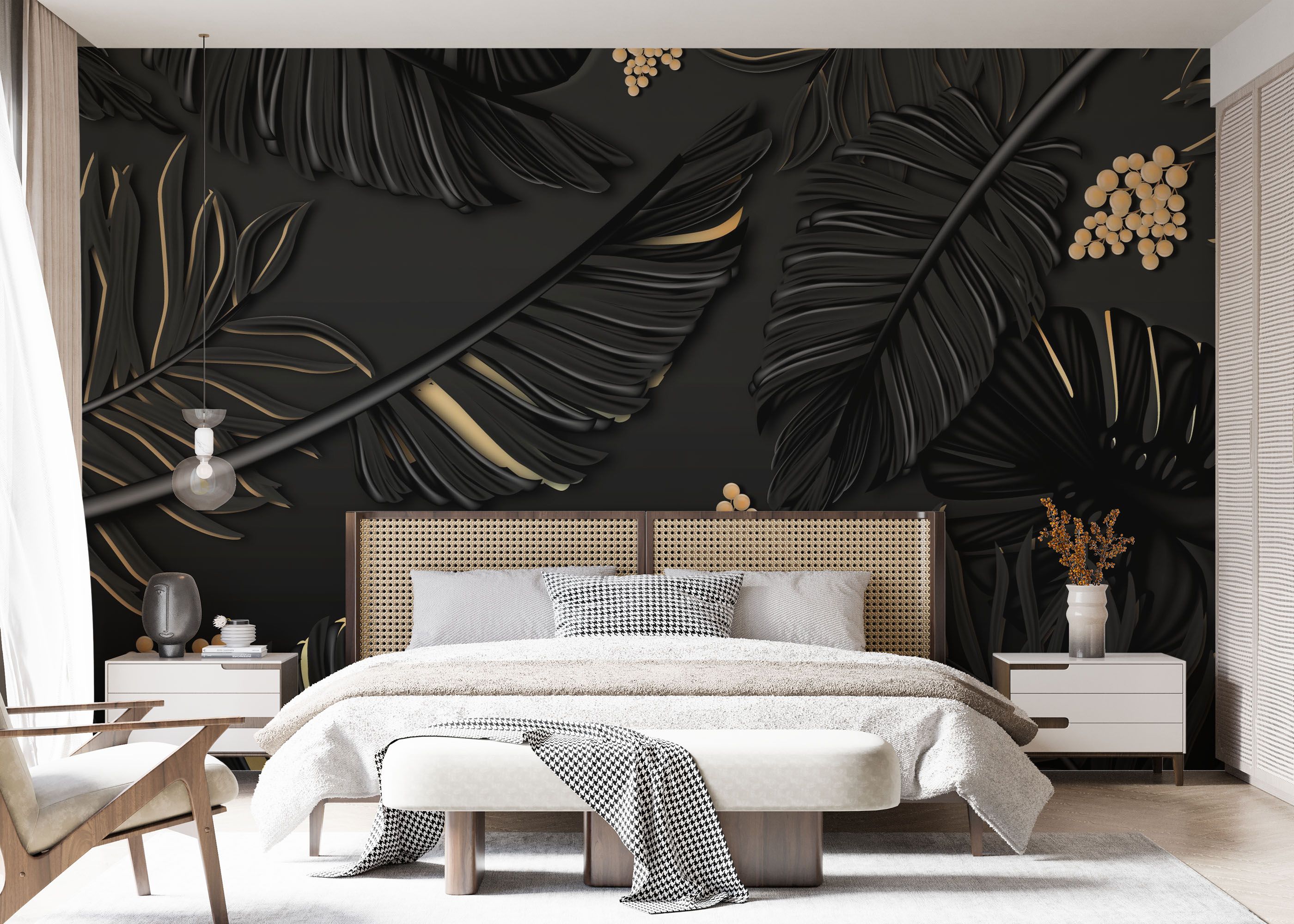 Black Gold Leaf Art mockup 7