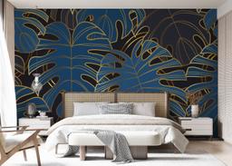 Blue Gold Leaves mockup 7