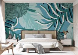 Blue Leaves Pattern mockup 7