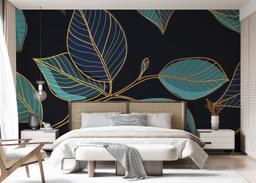 Blue Shades Leaves mockup 7