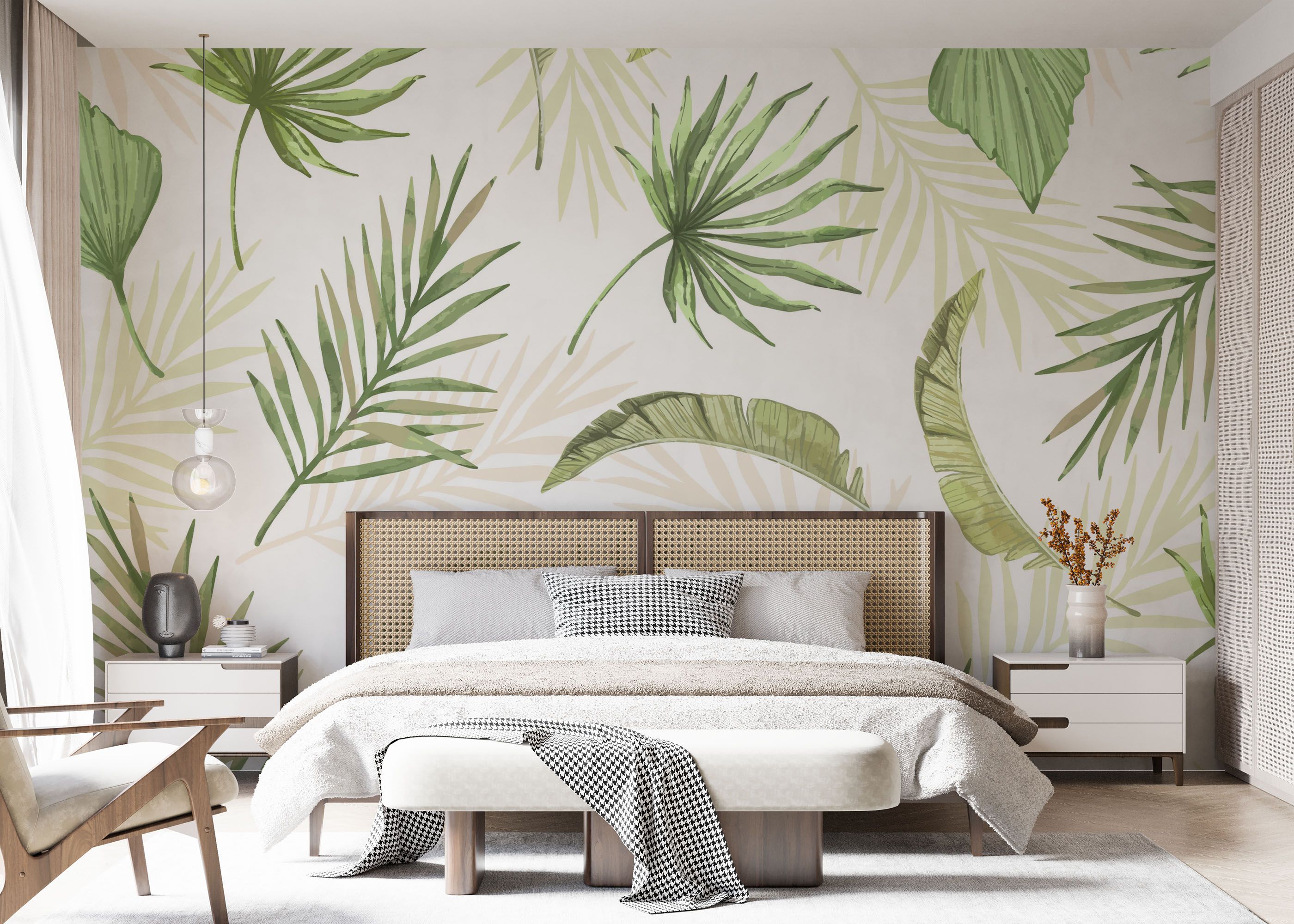 Floating Green Leaves mockup 7