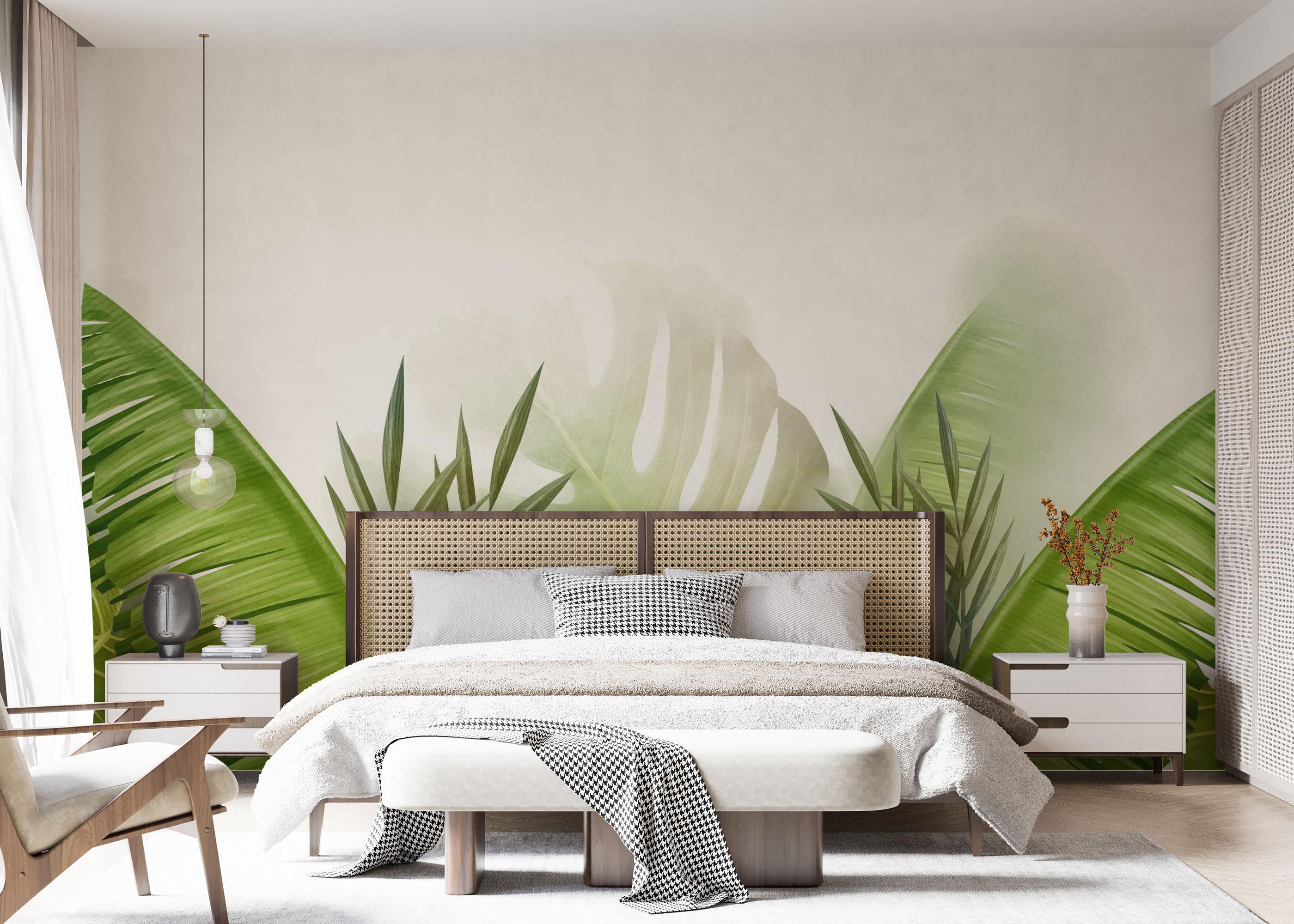 Fototapete Foggy Leaves Art mockup 7